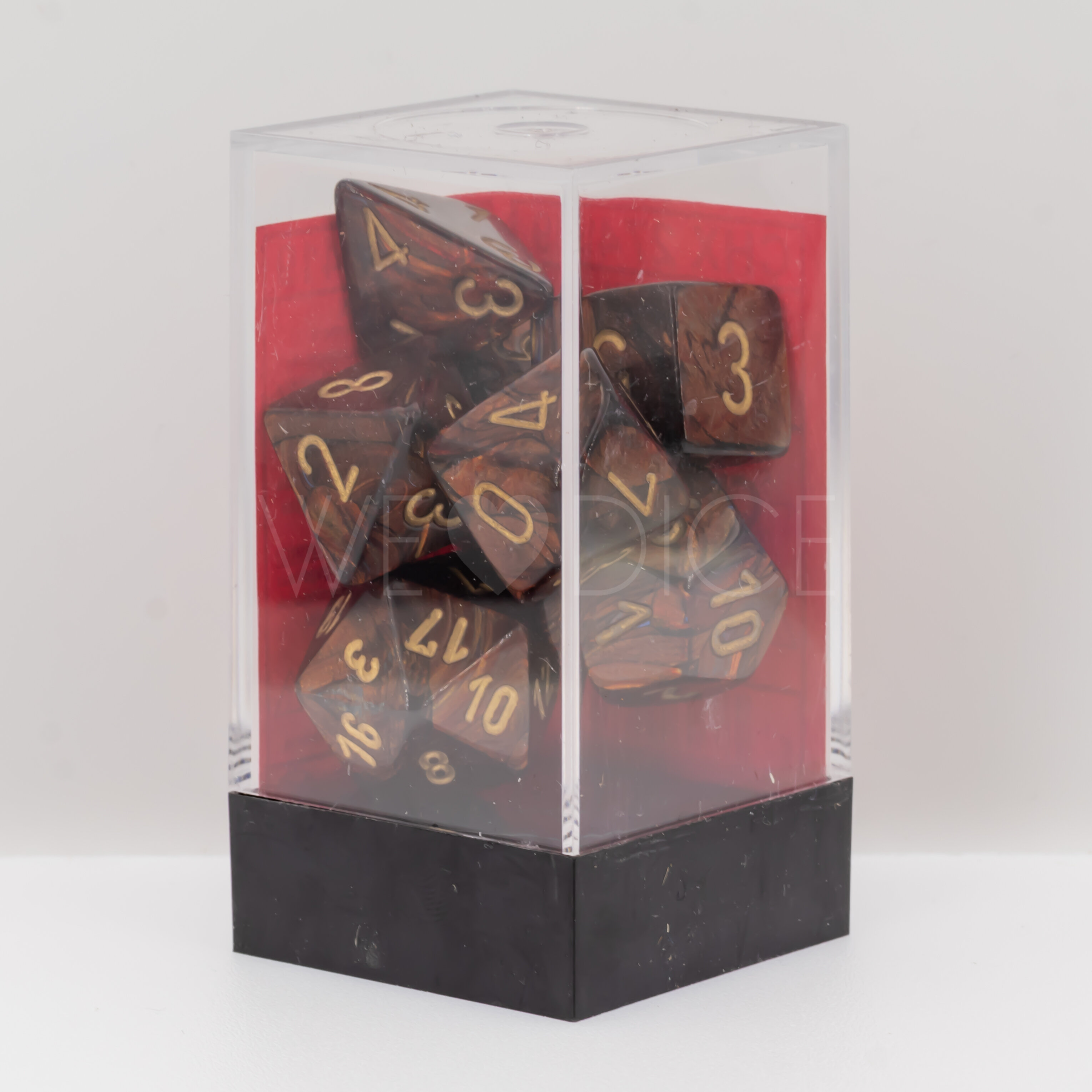 Scarab® Polyhedral Blue Blood / Gold 7-Würfel Set