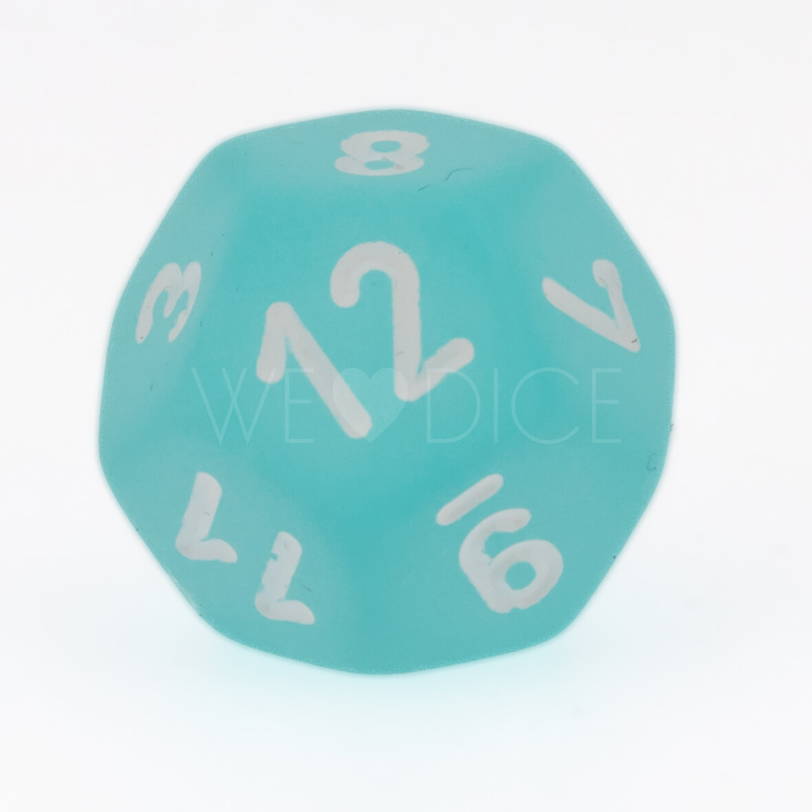 Frosted Teal / white  D12 