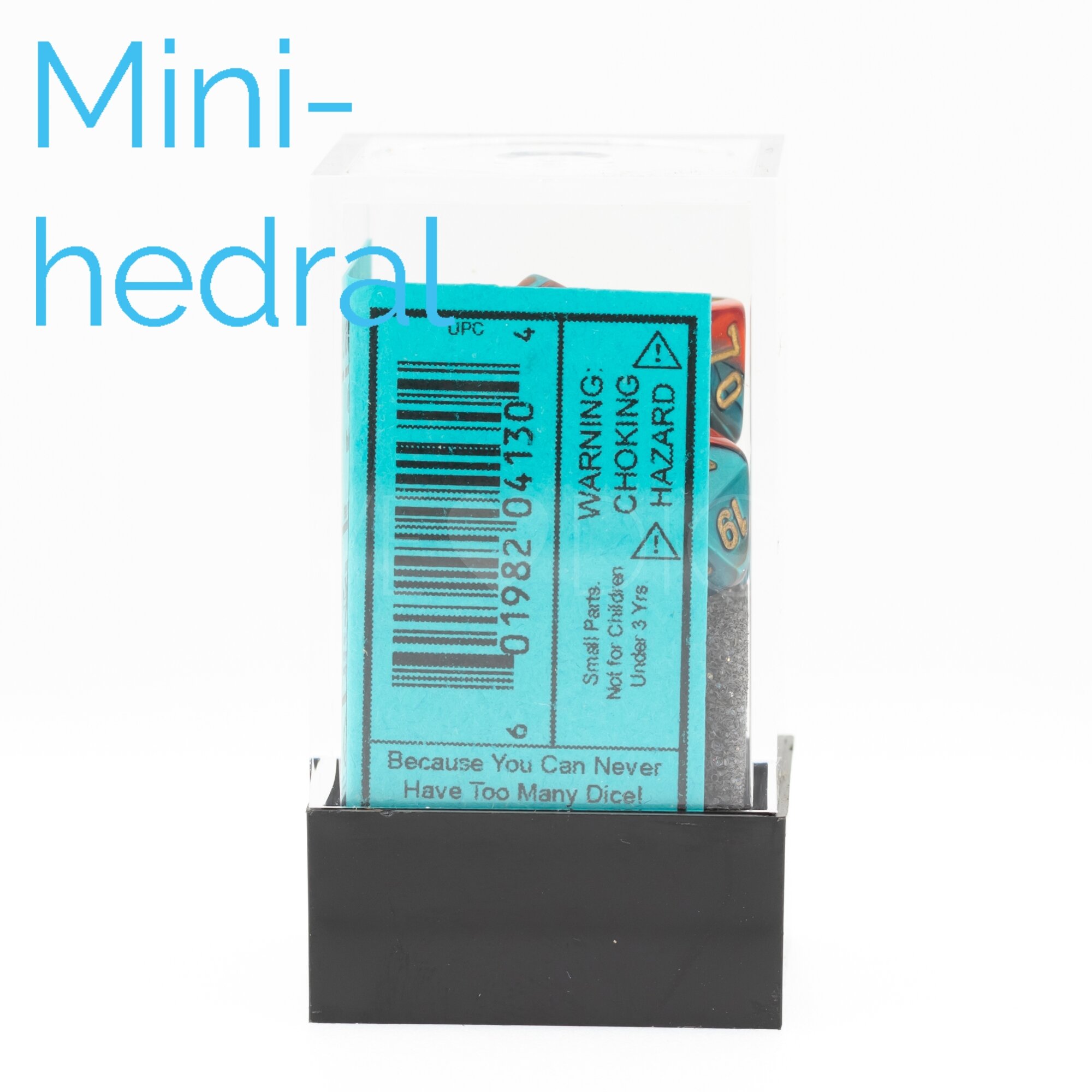 Gemini® Mini-hedral Polyhedral Red-Teal with gold 7-DieSet