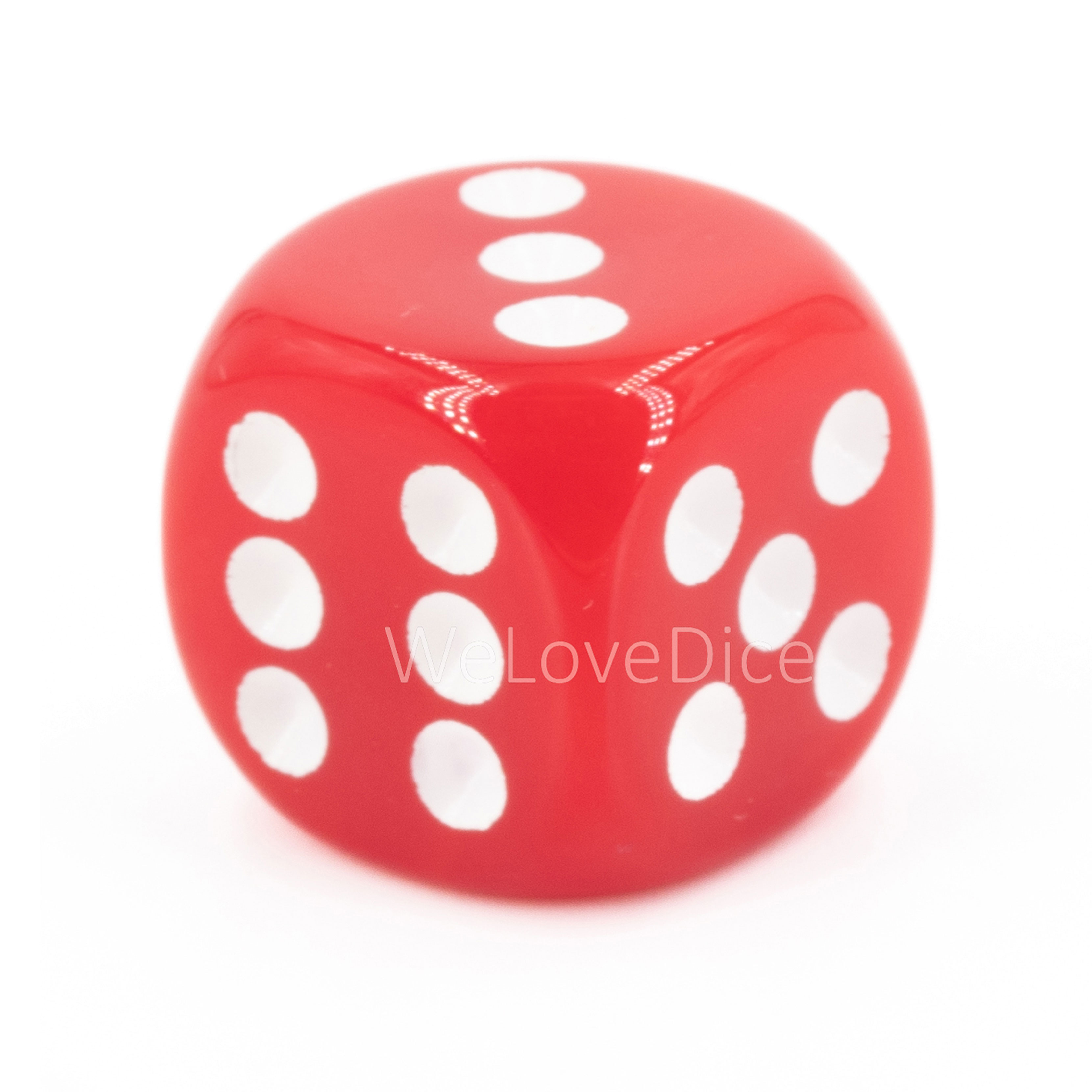 20mm W6 Würfel in rot / weiß