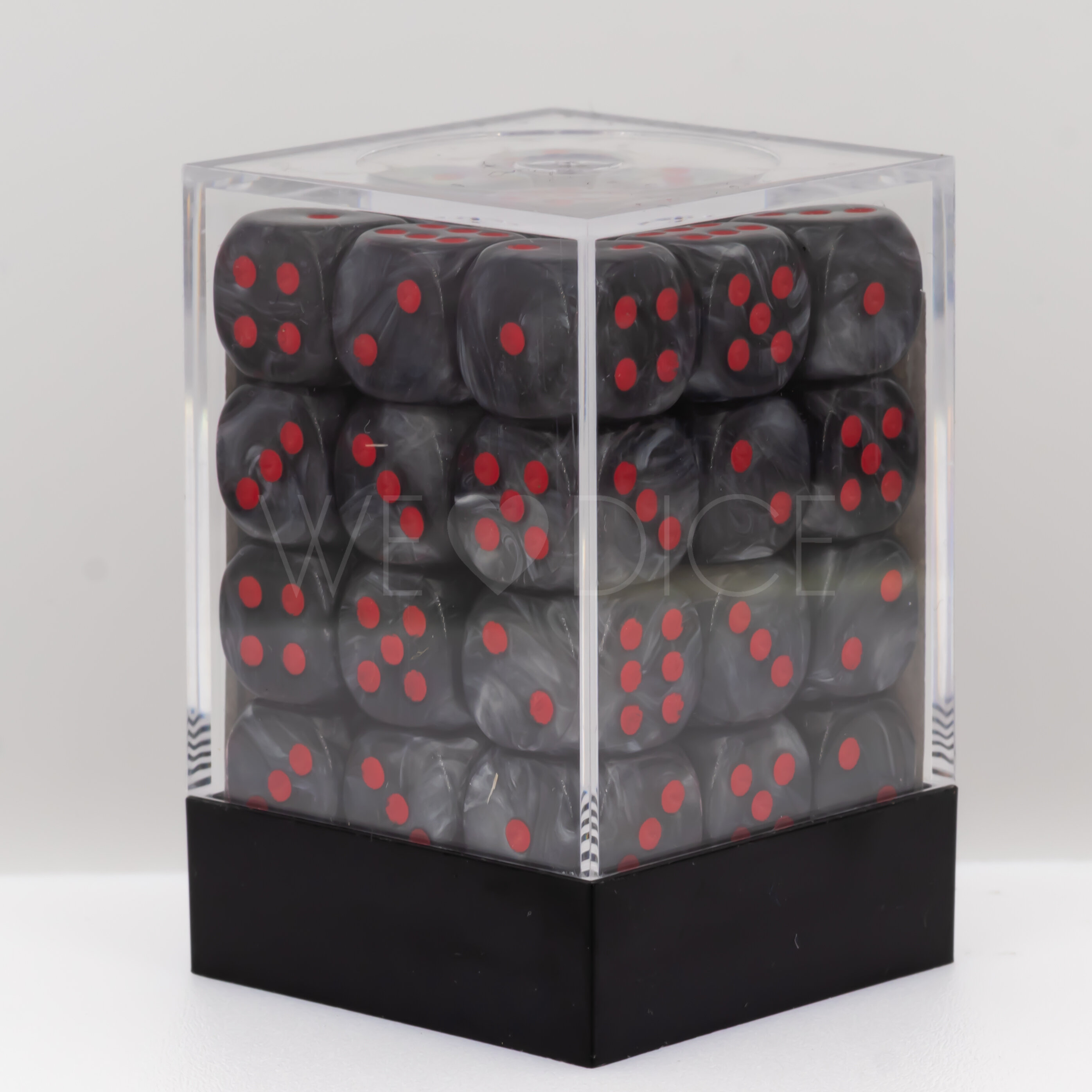 Velvet® Schwarz / rot 12mm W6 Würfel Set (36 Würfel)