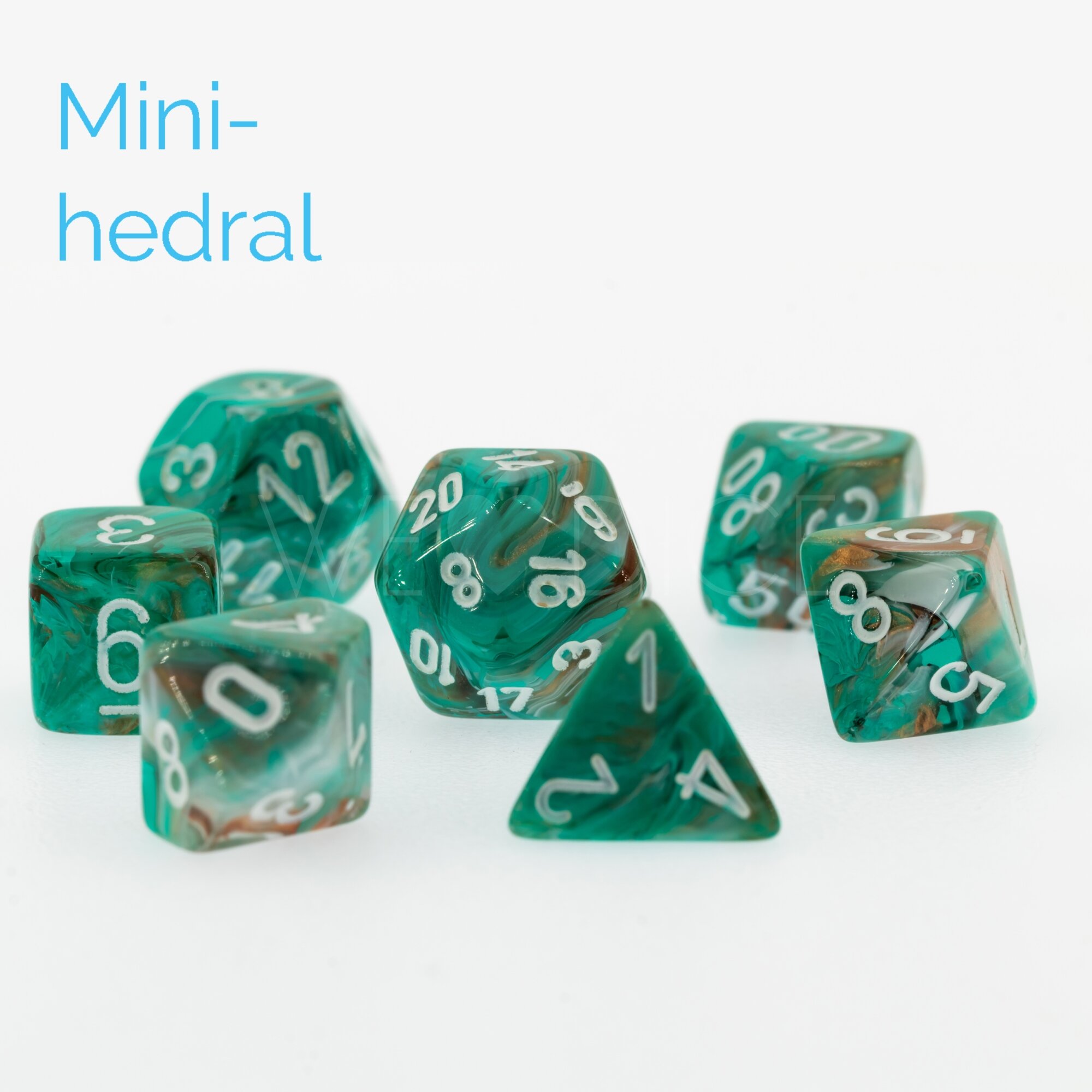 marble Mini-hedral Polyhedral Oxi-Copper™ w/white 7-DieSet