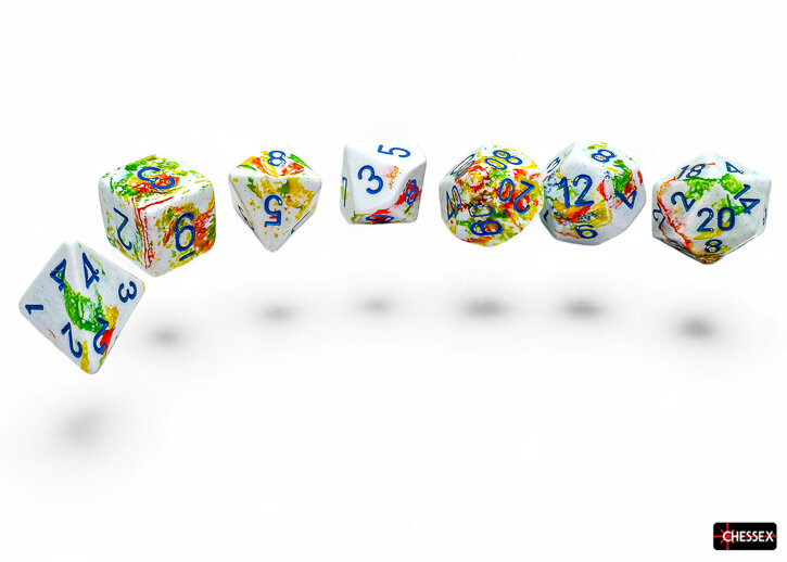 Brush™ Polyhedral Deep Forest™ / gold 7-Würfel Set