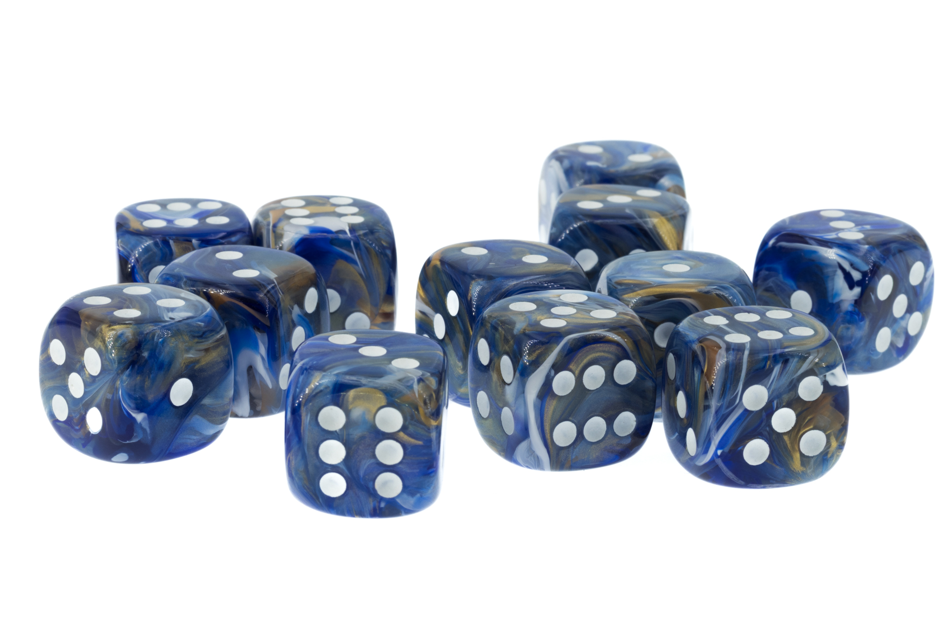 18mm  D6 Dice in blue Aurelia
