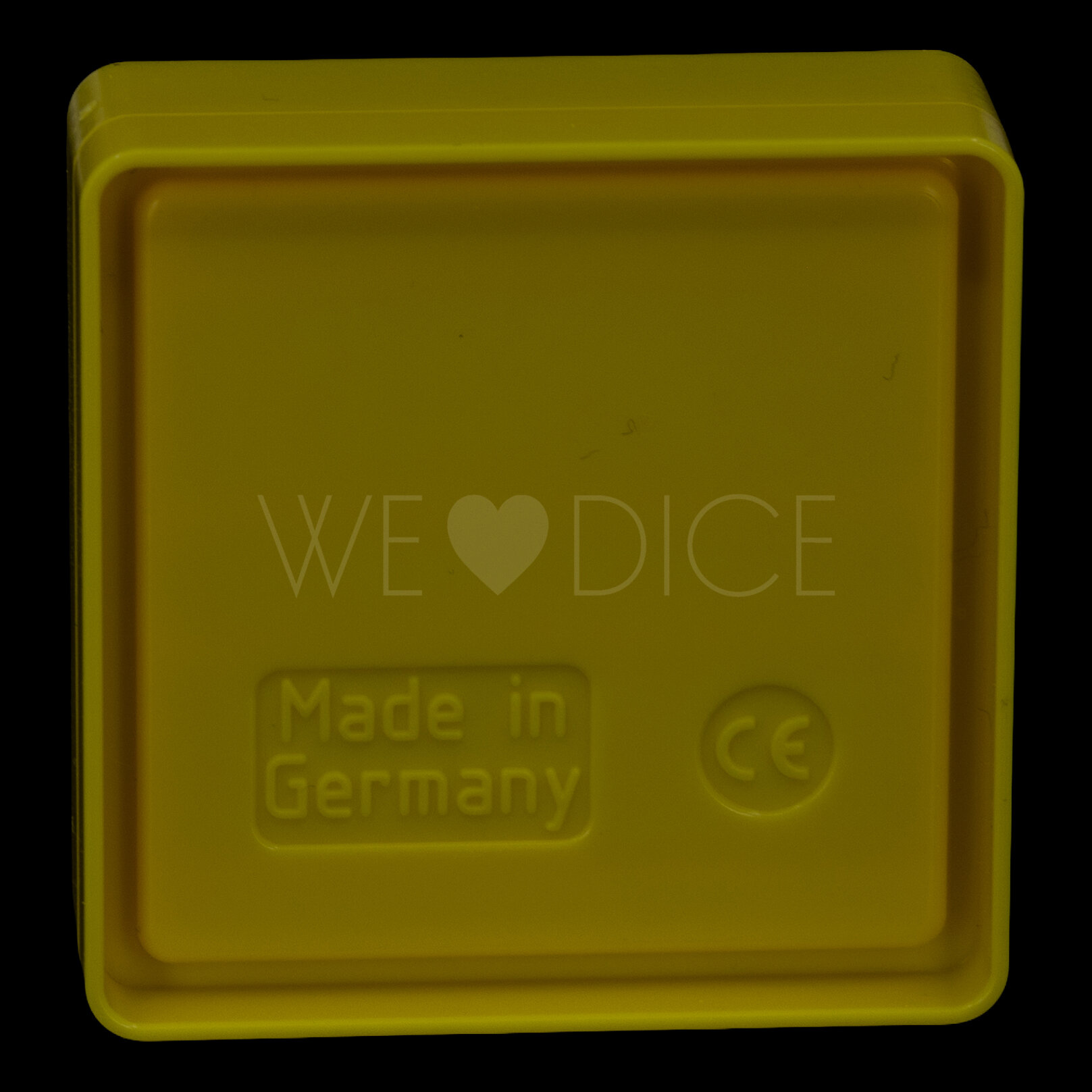 Würfelbox Transparent mit Boden in zinkgelb