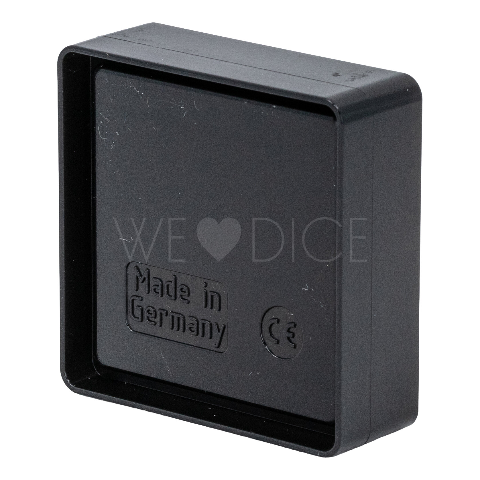 Würfelbox Transparent mit Boden in schwarz