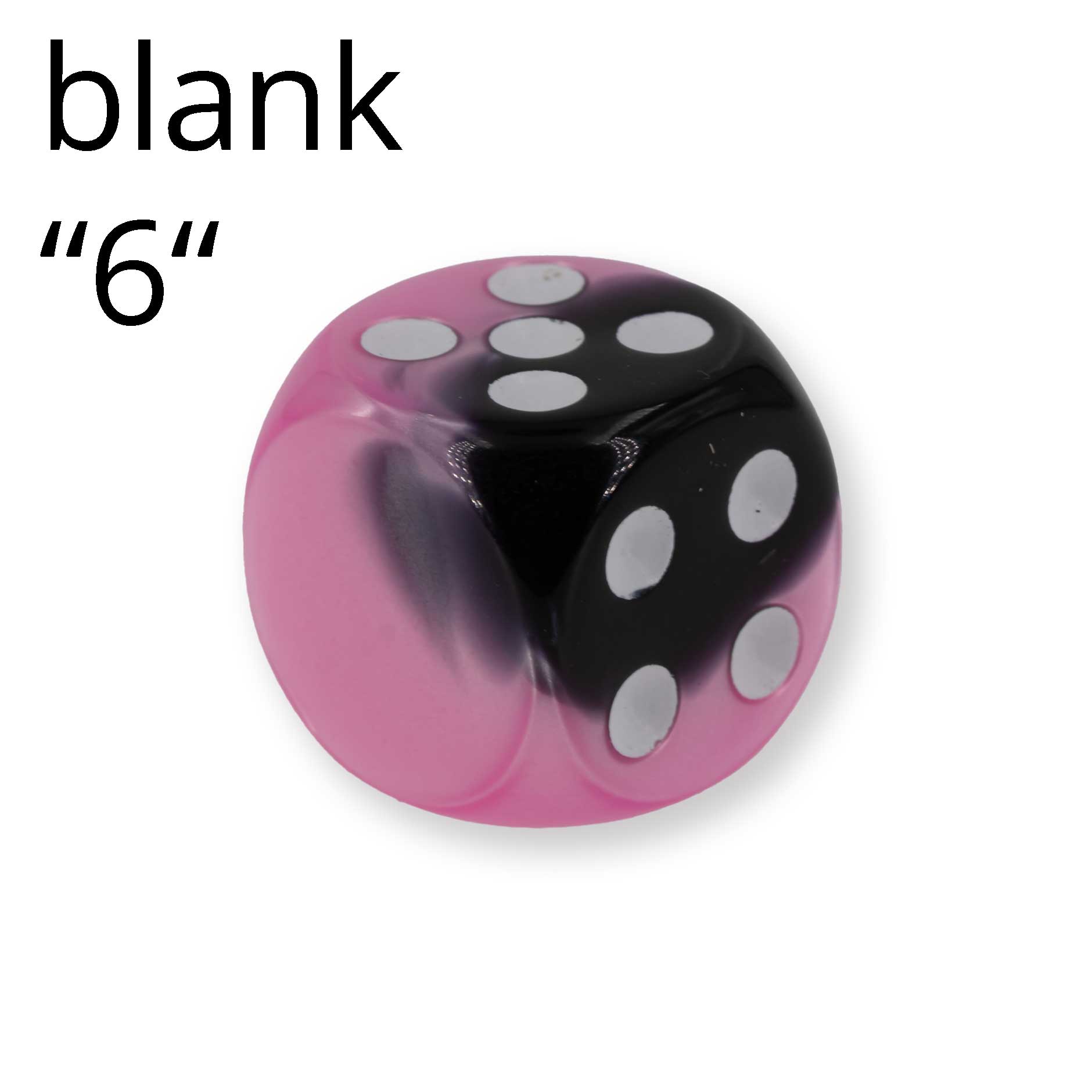 16mm Dice in Black-Purple / gold Gemini® no "6"