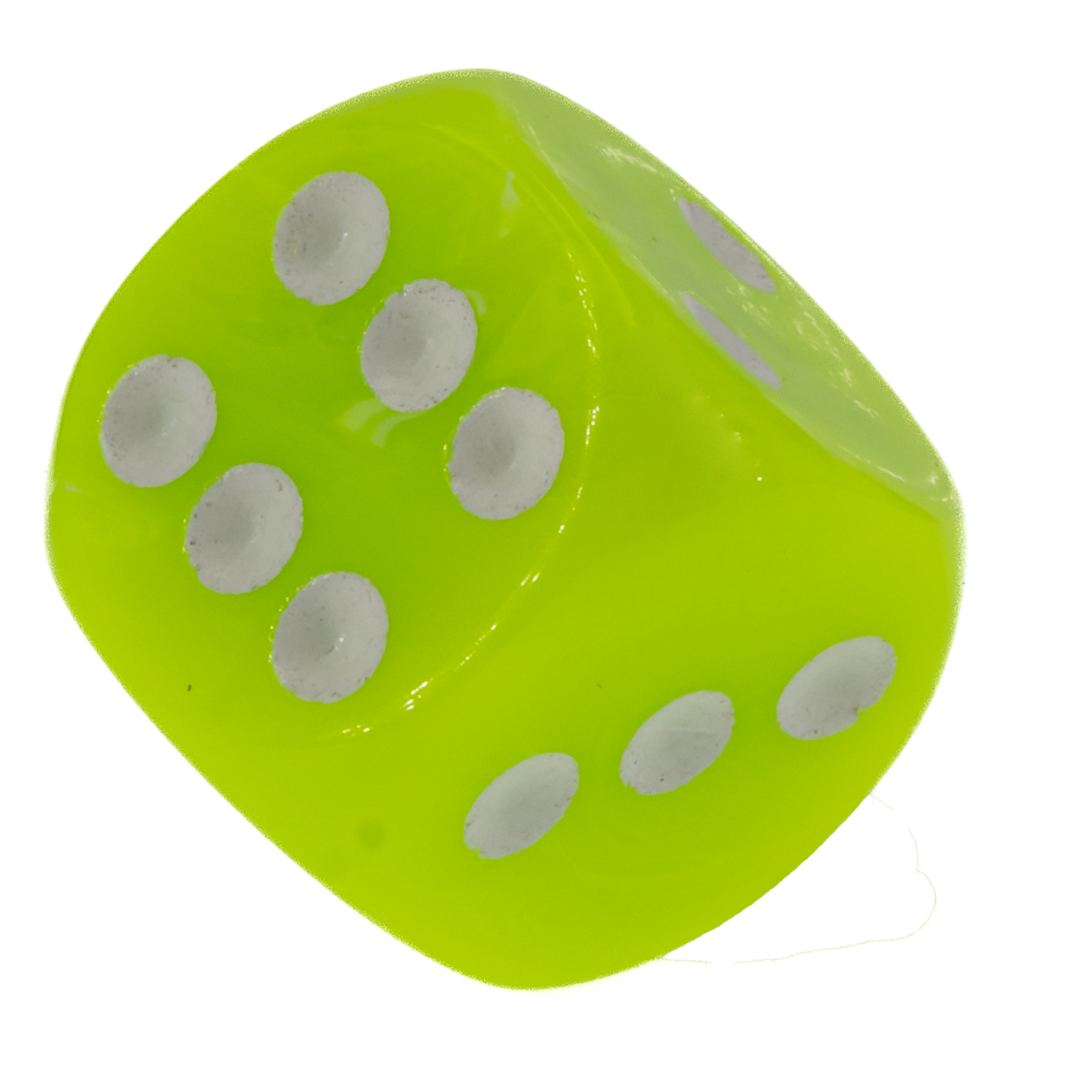 16mm W6 Würfel in Limettengelb / weiss