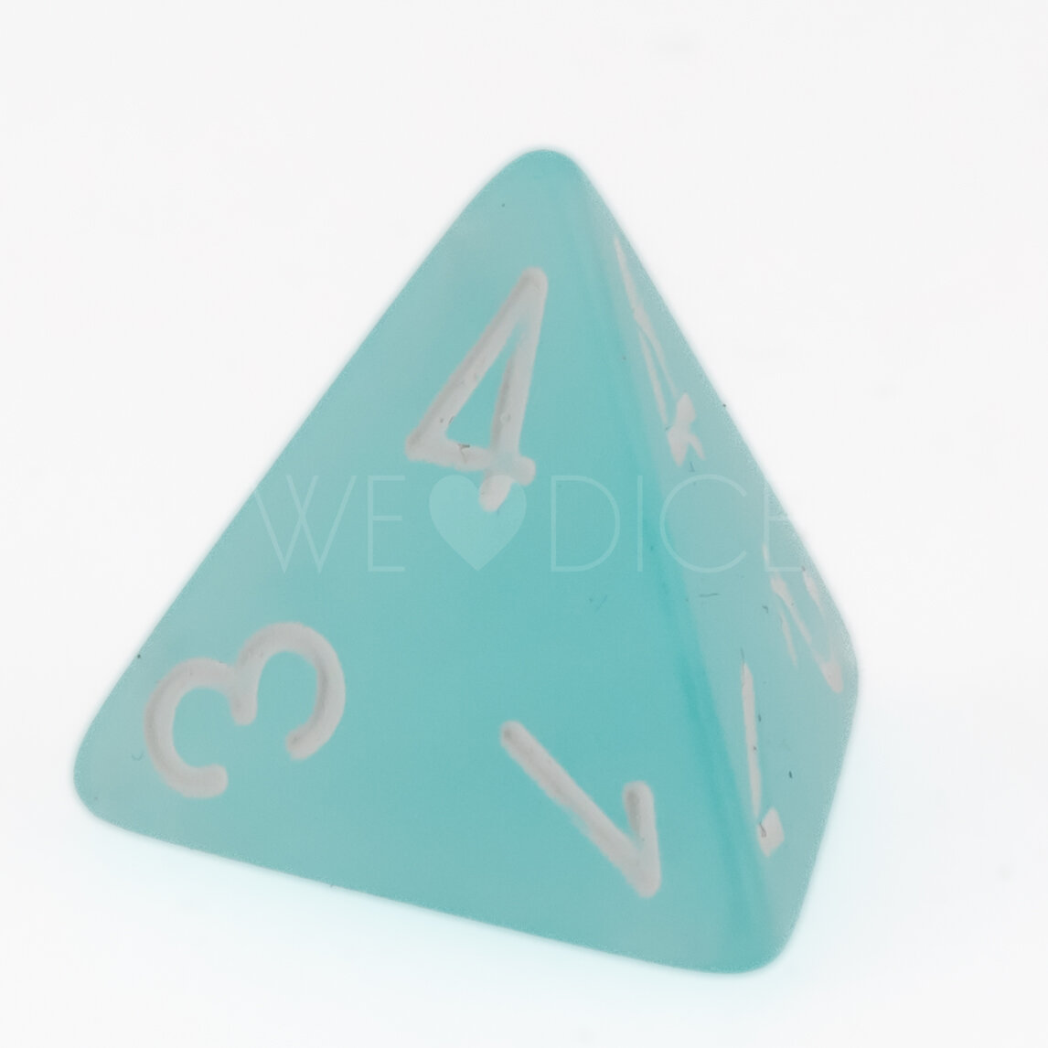 Frosted Teal / white  D4 