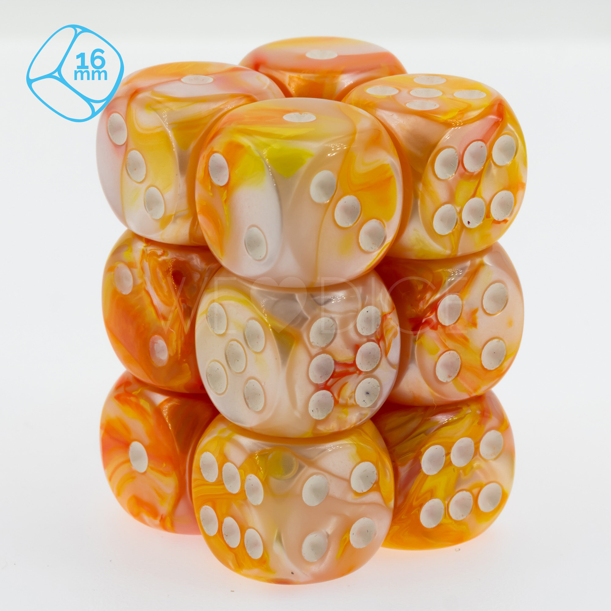 Serica orange / weiss 16mm W6 Set (12 Stück)