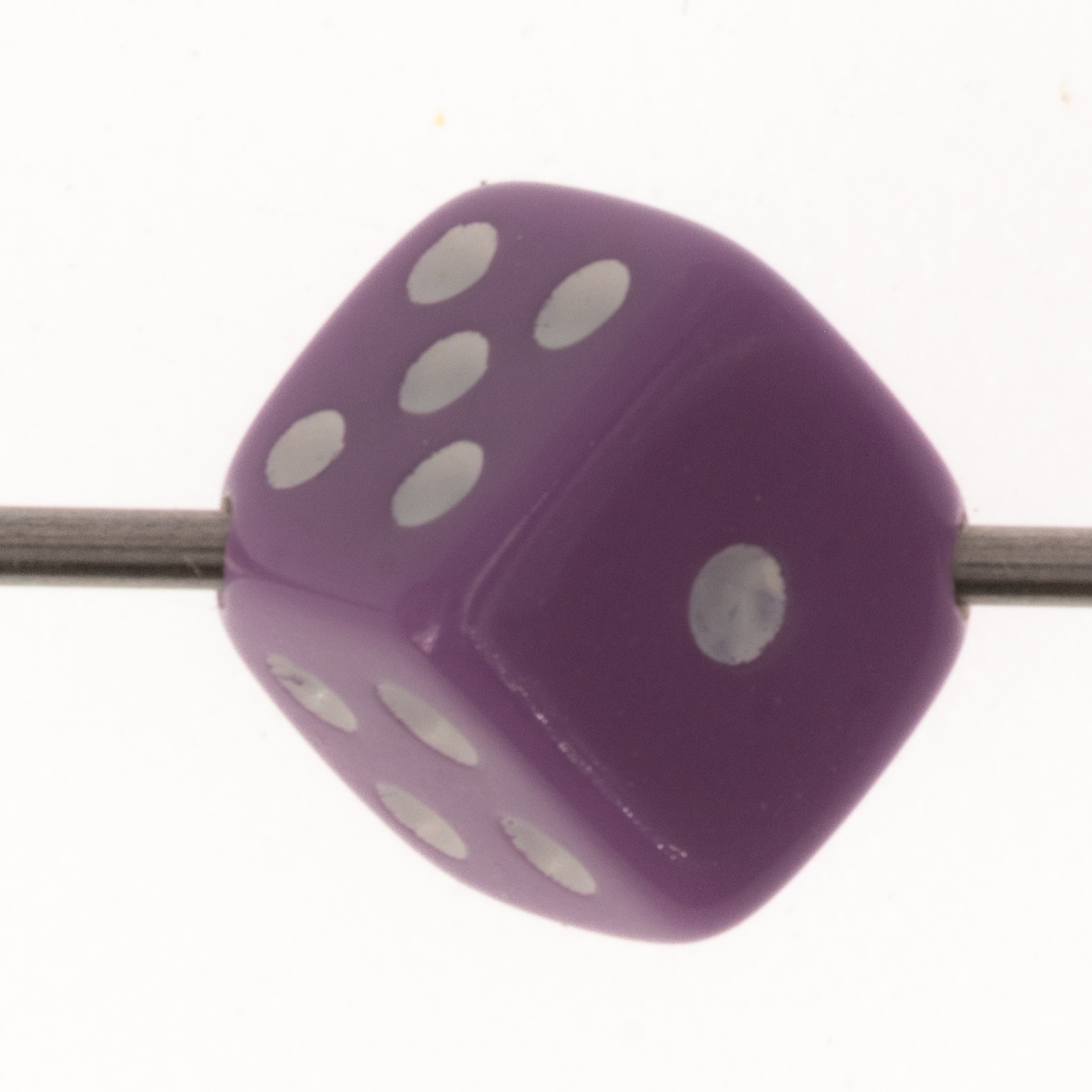 8mm Würfelperle  - klassisch violett  Satt,