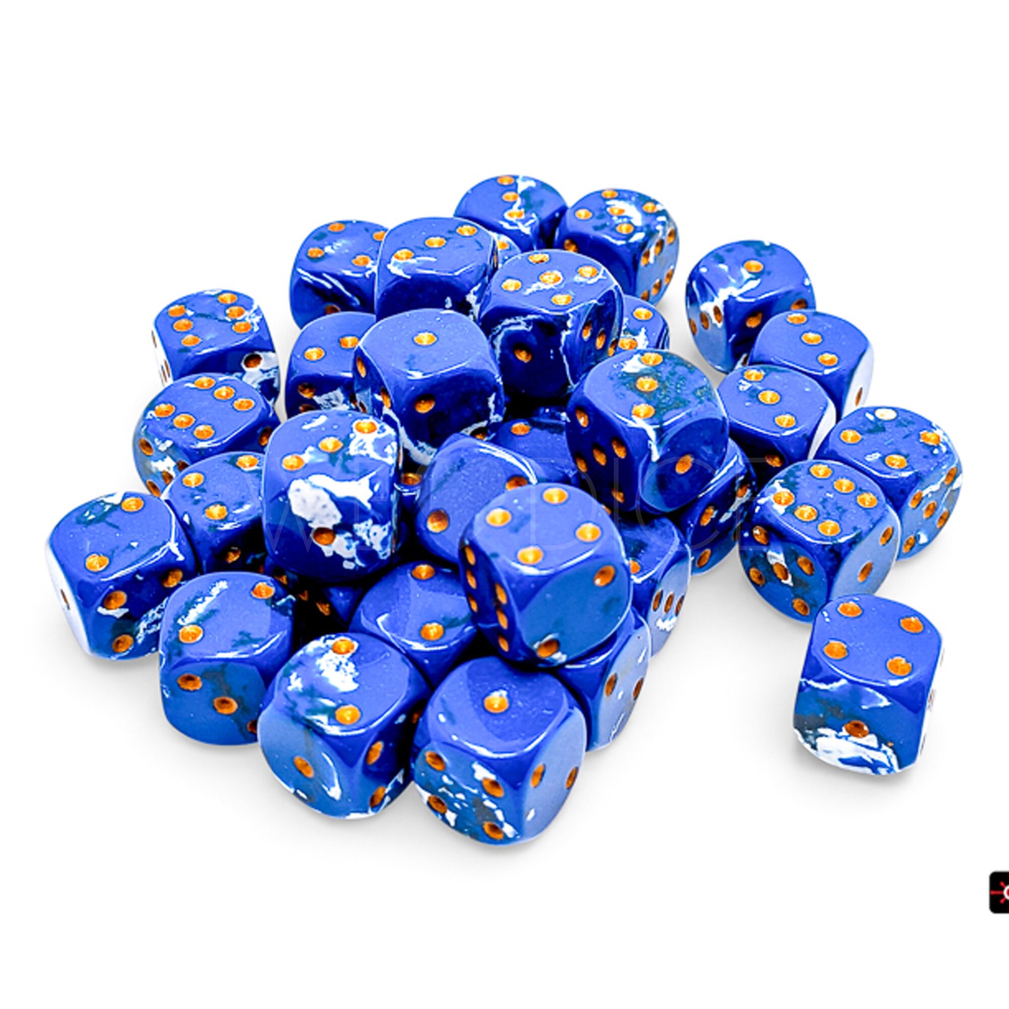 Brush™ Waterbreak™ / gold 12mm W6 Würfel Set (36 Würfel)