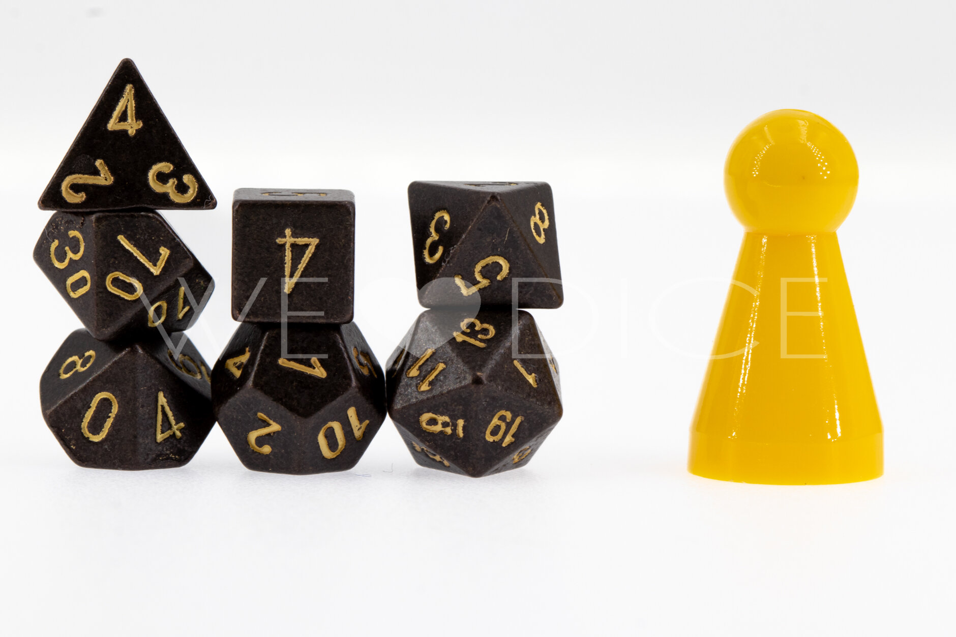 Mini-Metall dice  - Nightmetal - 7  Pcs set