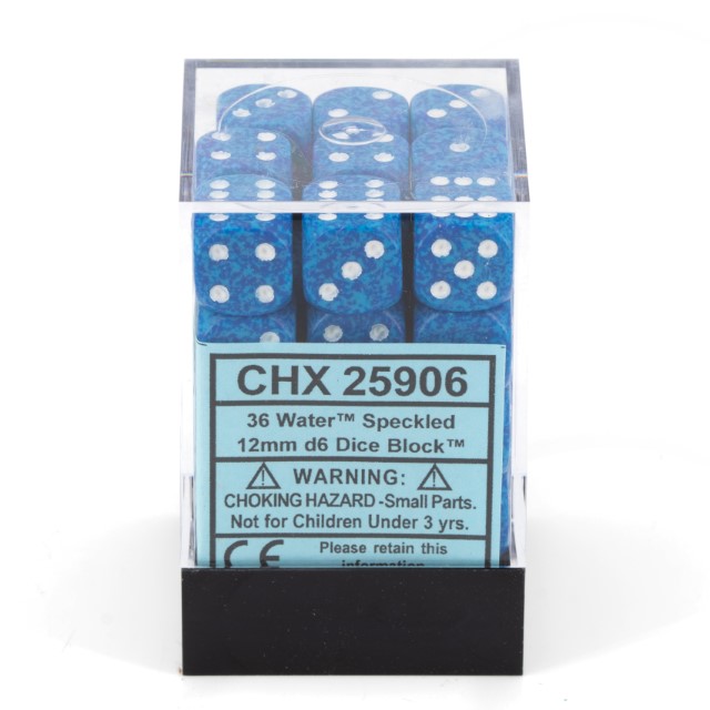 Speckled® Water 12mm W6 Würfel Set (36 Würfel)