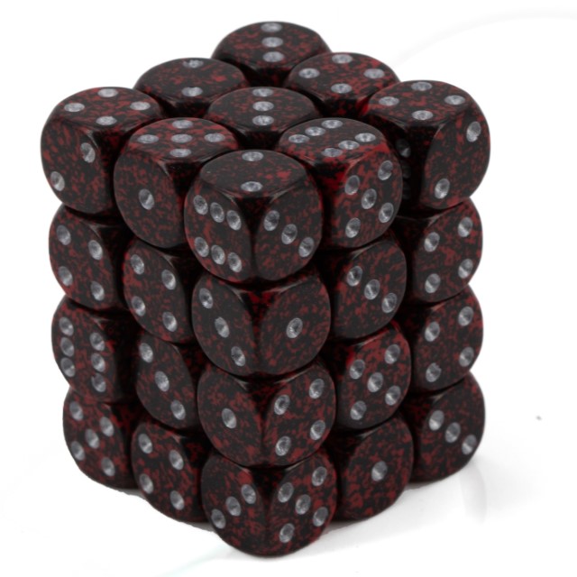 Speckled® Silver Volcano 12mm W6 Würfel Set (36 Würfel)