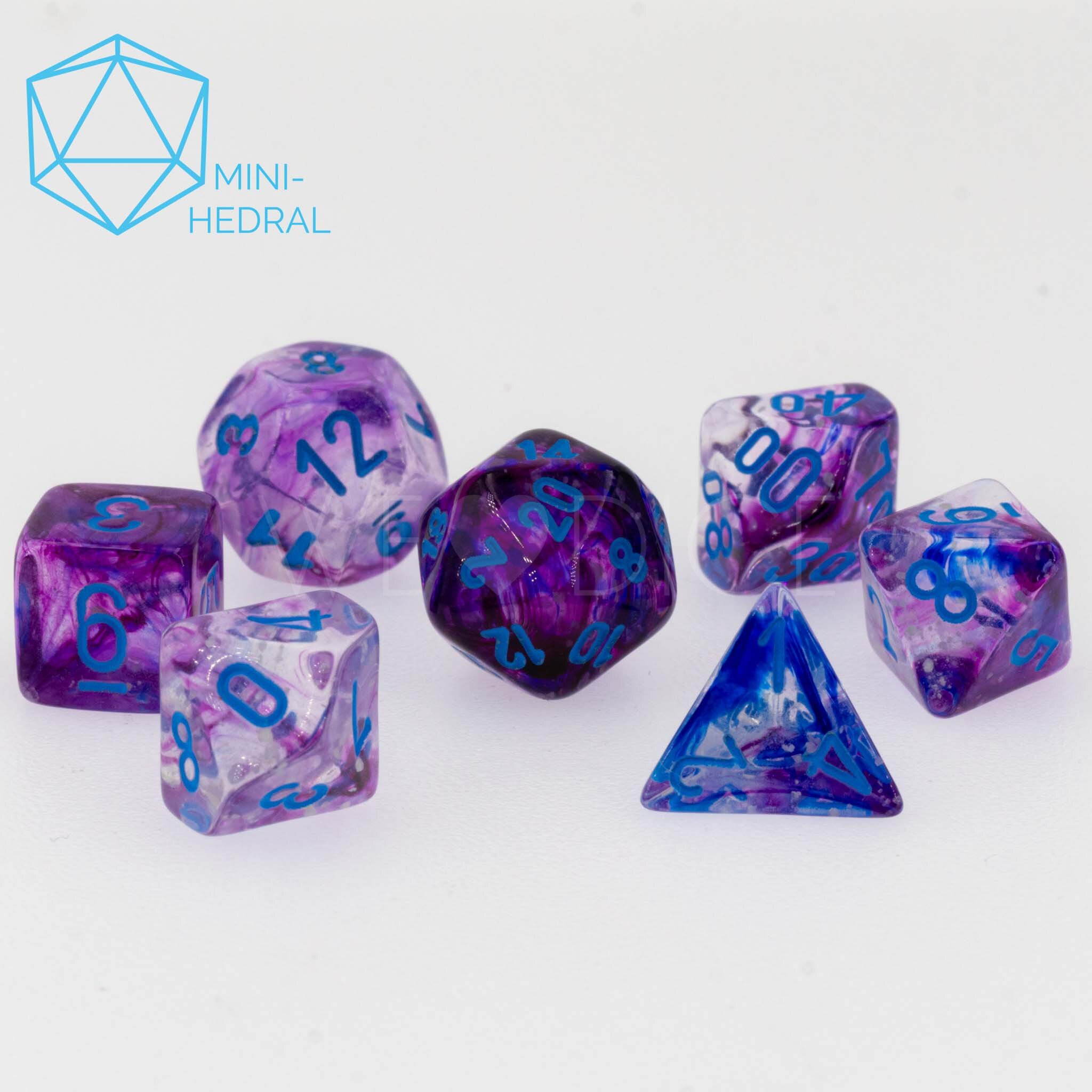Mini-hedral Nebula® Polyhedral Nocturnal / blau 7-Würfel Set