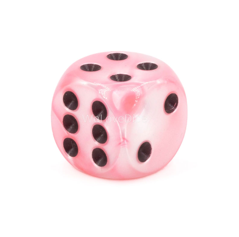 16mm W6 Würfel in pastel rosa