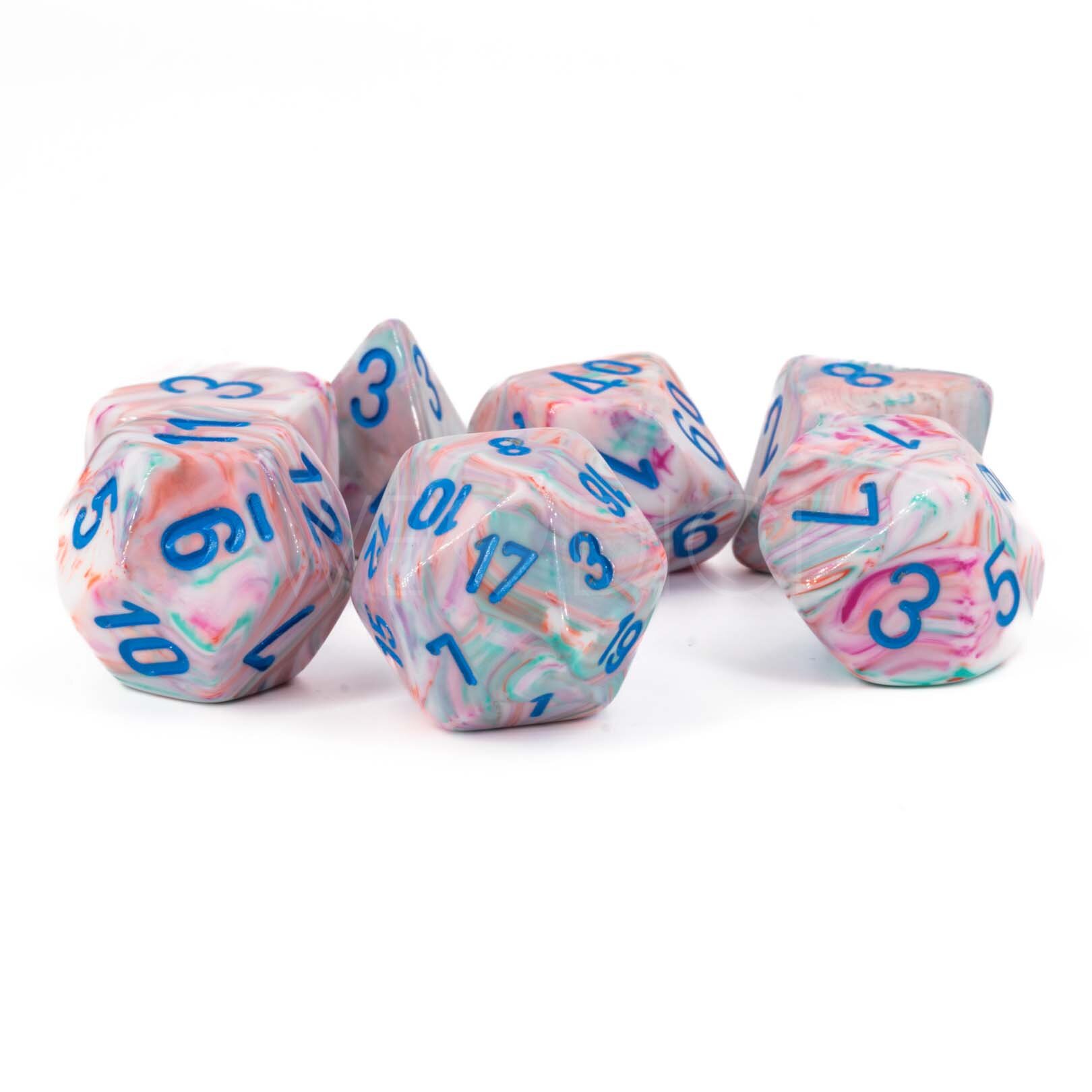 Festive® Mega-hedral™  Polyhedral Pop Art / blue 7-DieSet