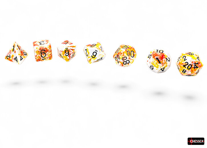 Brush™ Polyhedral Deep Forest™ / gold 7-Würfel Set