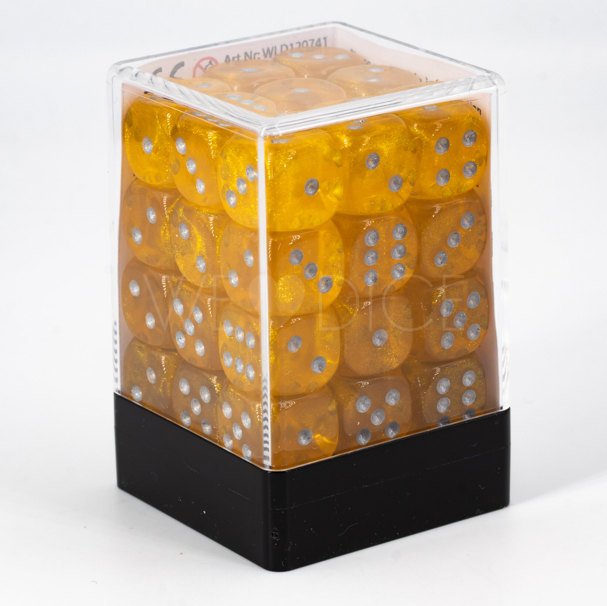 Aurora gelb / silber 12mm W6 Set (36 Stück)