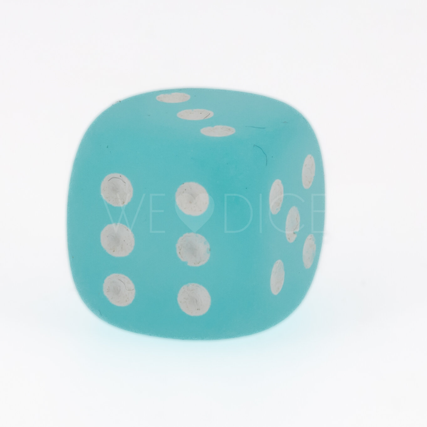 Frosted Teal / white  D6 