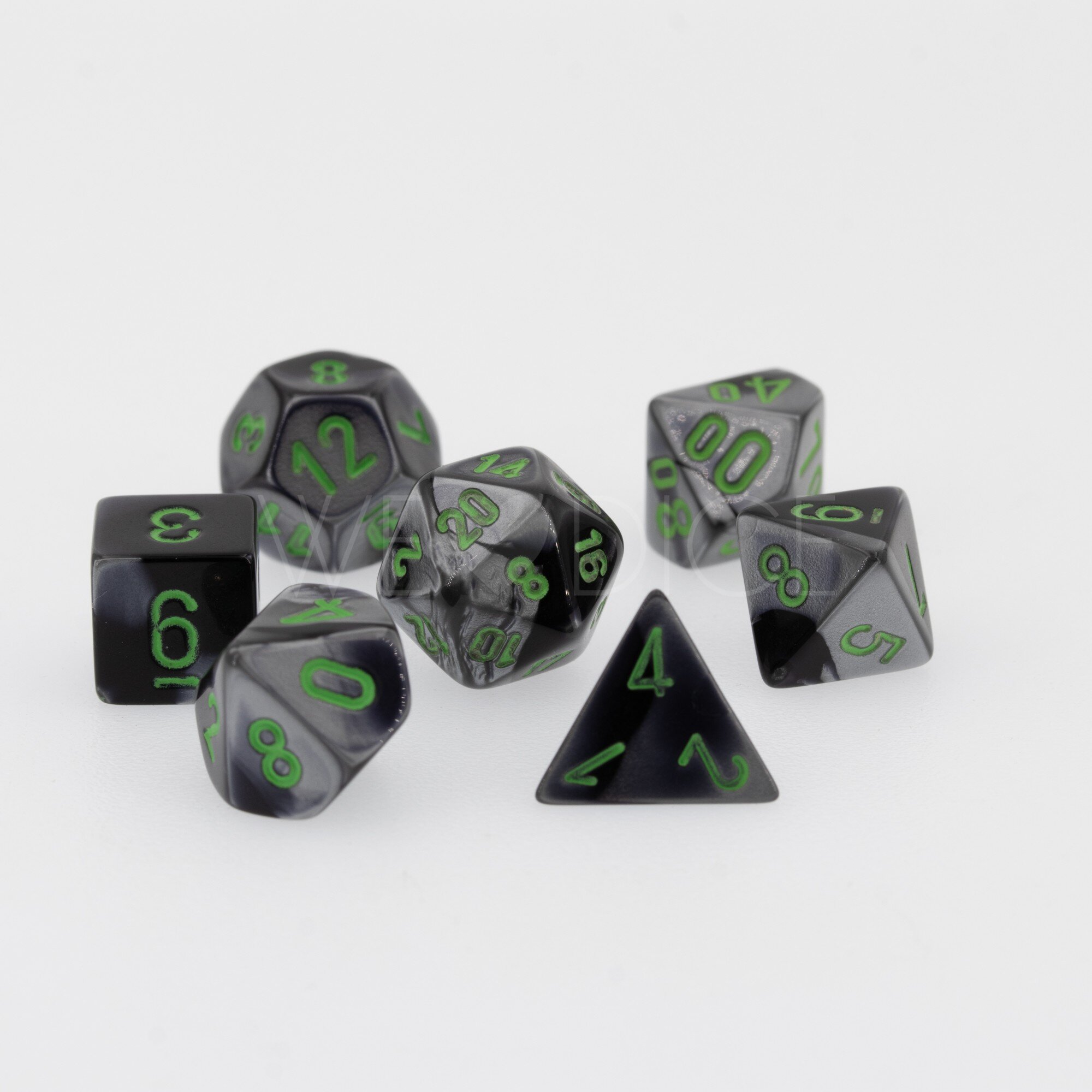 Gemini® Mini-hedral Polyhedral Black-Grey / green 7-DieSet