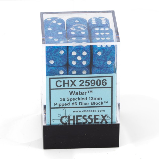 Speckled® Water 12mm W6 Würfel Set (36 Würfel)