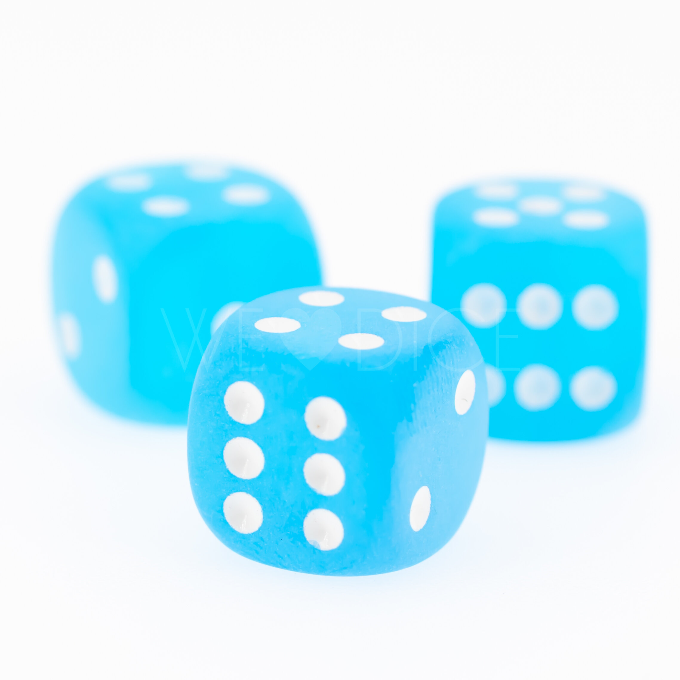 Frosted Karibikblau / Weiß 16mm