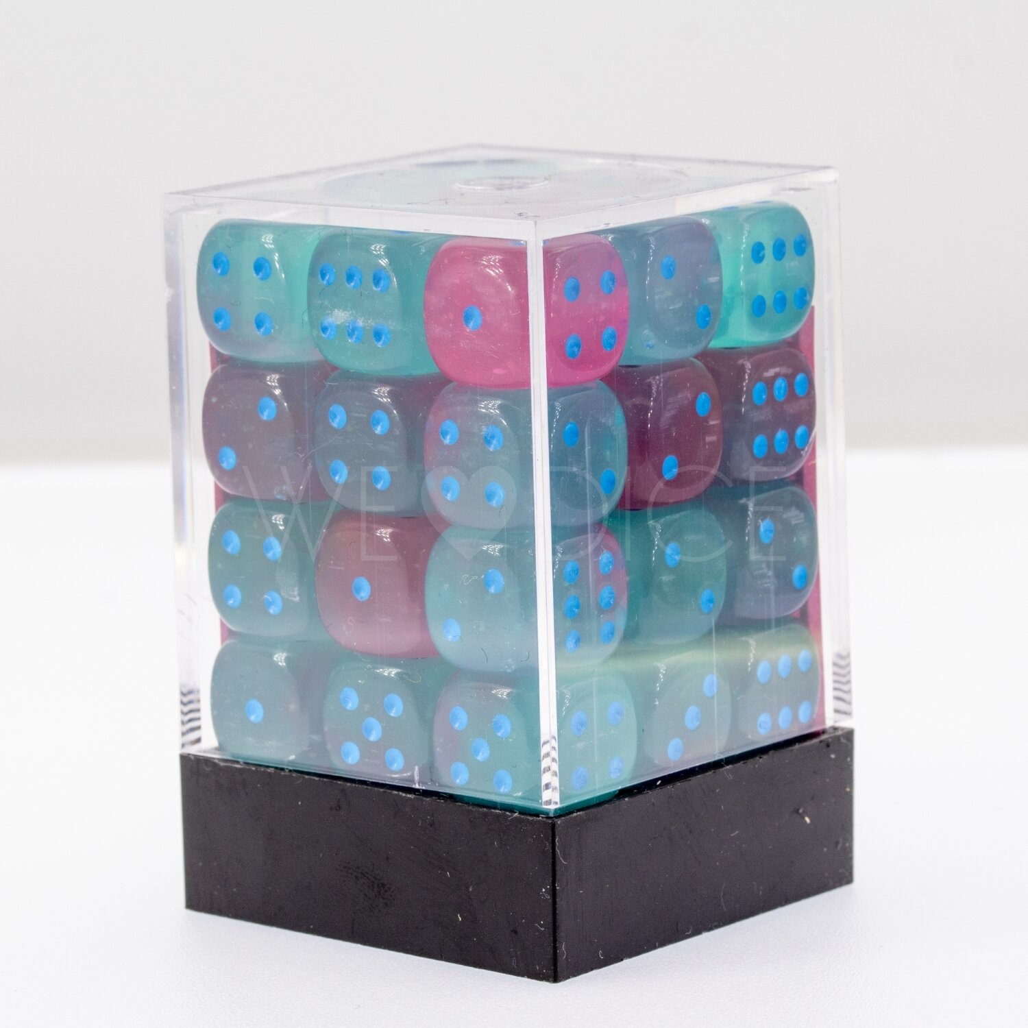 Gemini®, Luminary™ Gel Grün-Rosa / blau  12mm W6 Würfel Set (36 Würfel)