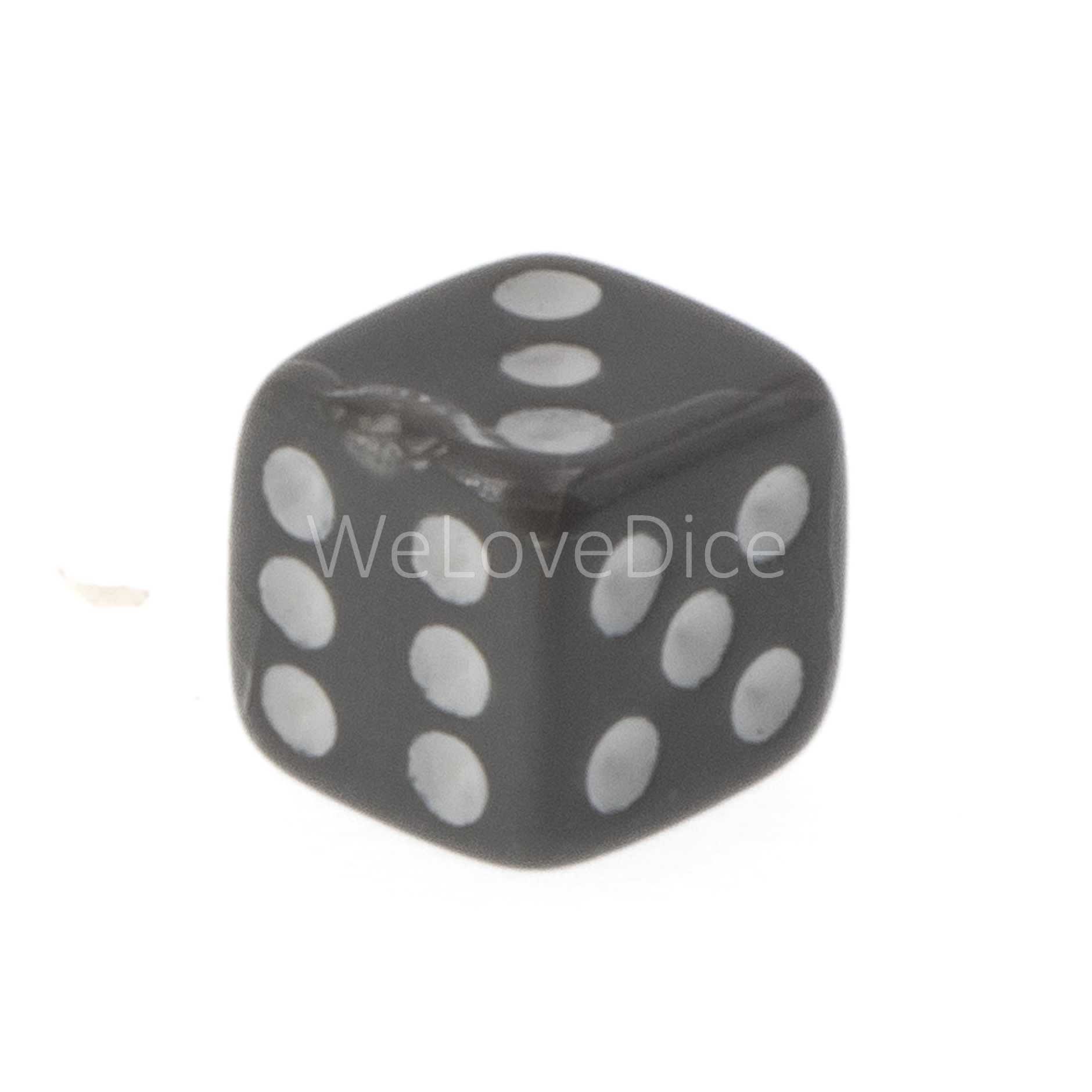 5mm  D6 Dice in grey / white Opaque