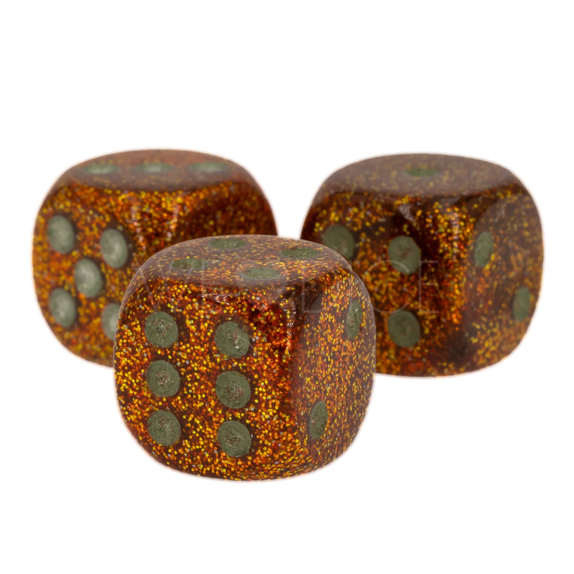 Glitter Gold / silber 16mm 