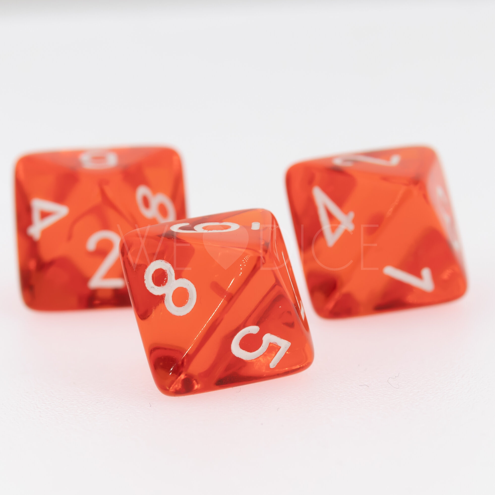 Transparent Orange / weiß  W8