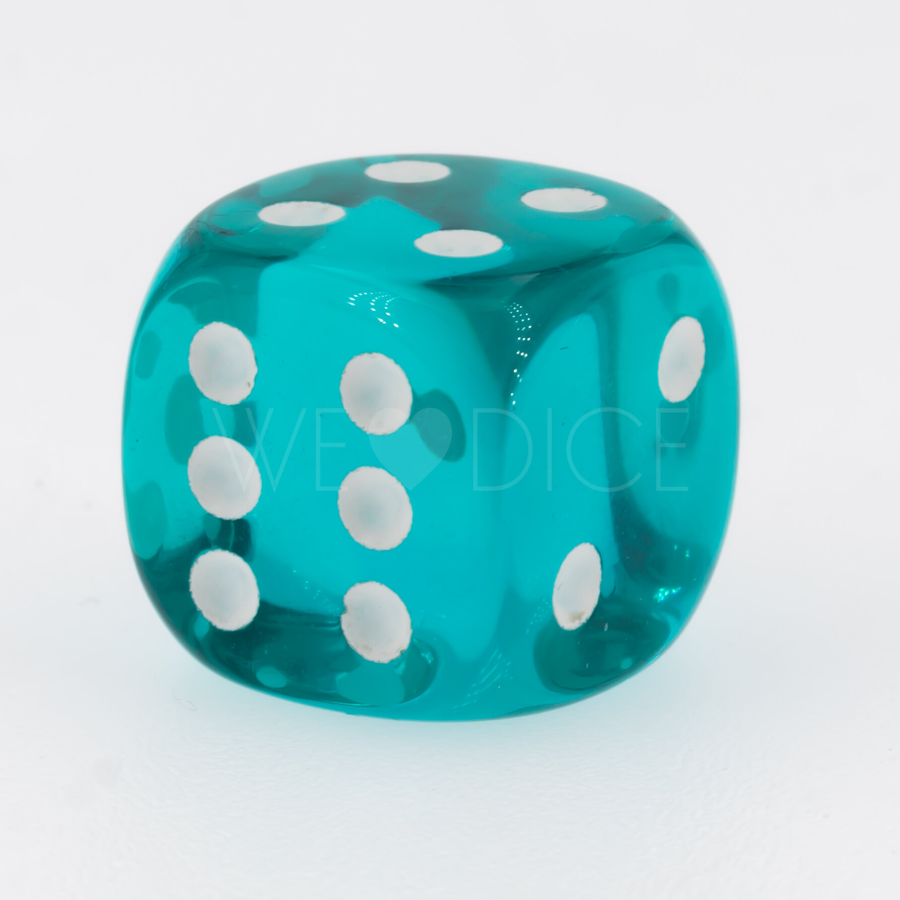 Transparent Türkis / weiß 16mm