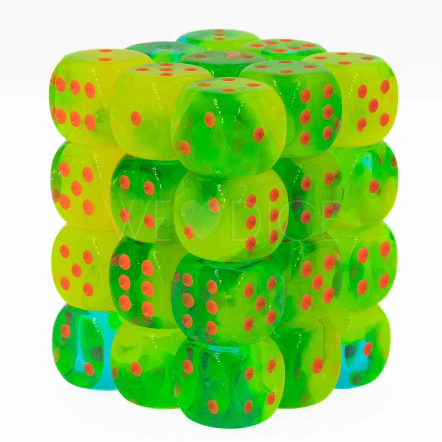 Gemini® Schwarz-Weiß / Rosa 12mm W6 Würfel Set (36 Würfel)