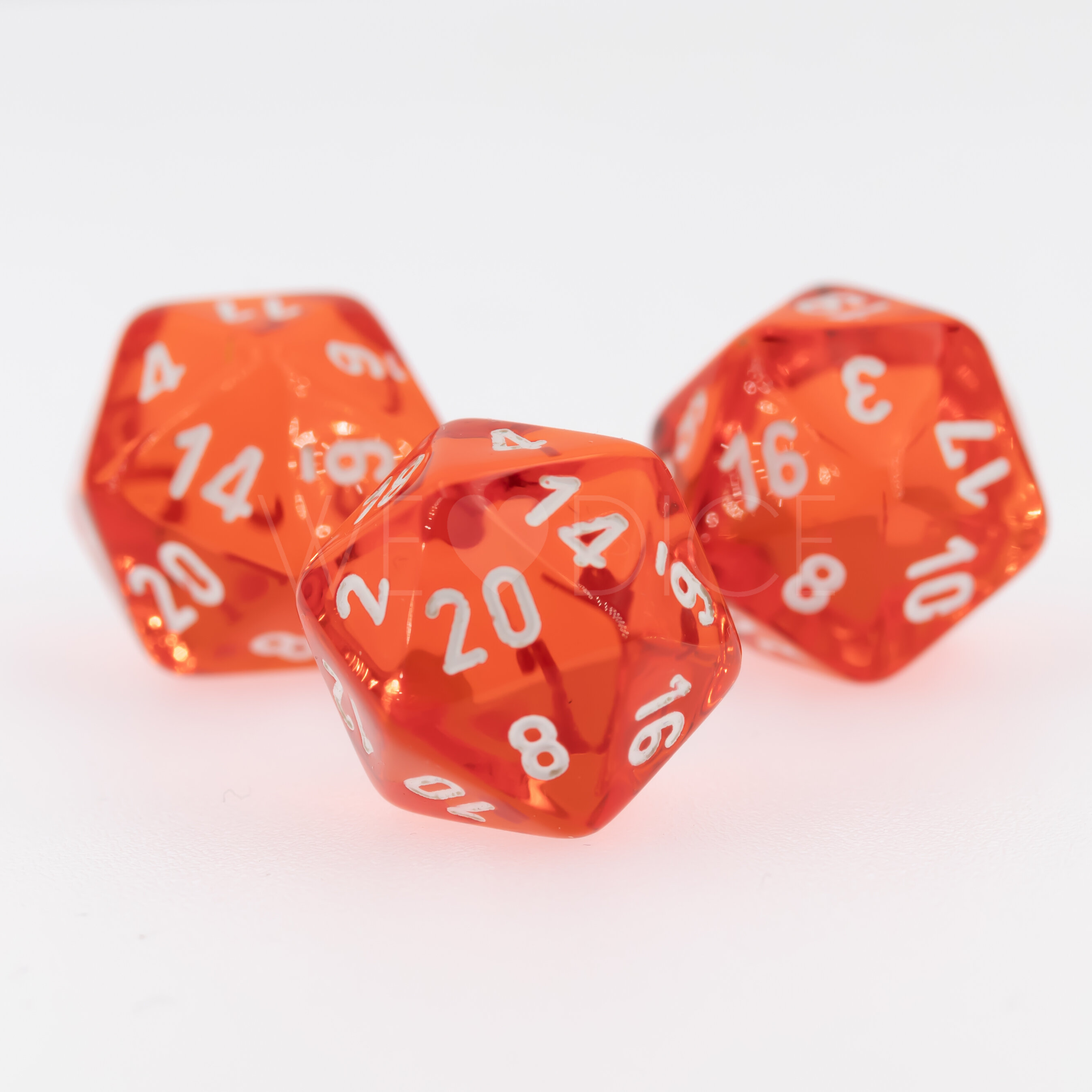 Transparent Orange / weiß  W20