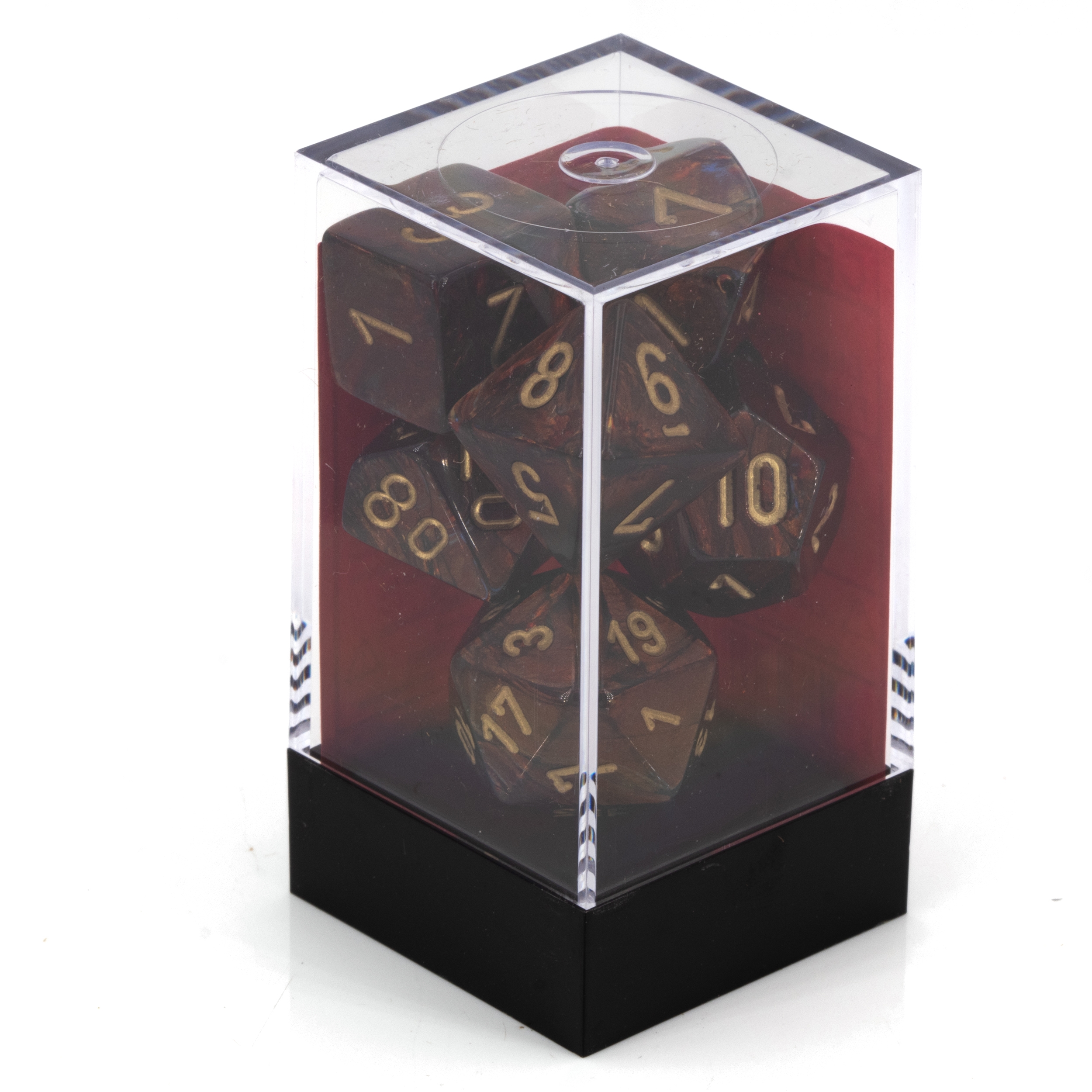 Scarab® Polyhedral Blue Blood / Gold 7-Würfel Set