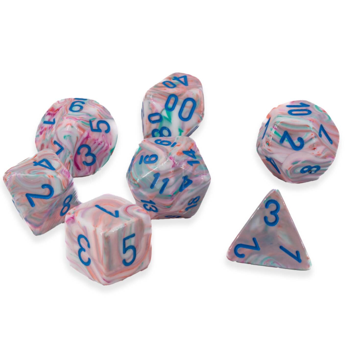 Festive® Mega-hedral™  Polyhedral Pop Art / blue 7-DieSet