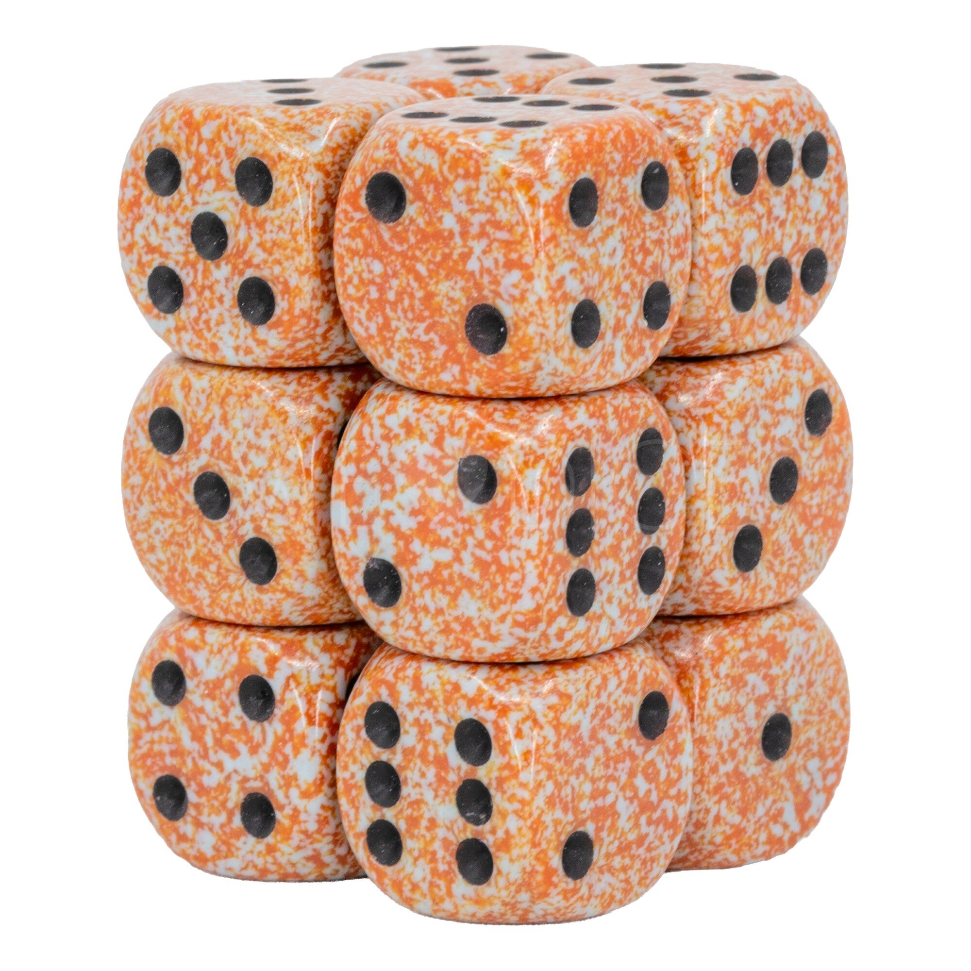 Speckled® Rust / black 16mm W6 Würfel Set (12 Würfel)