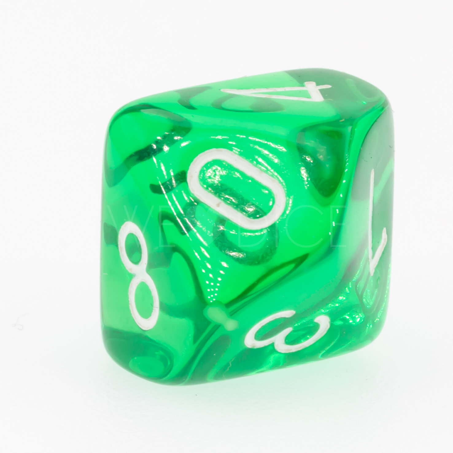 Transparent Grün / weiß  W10