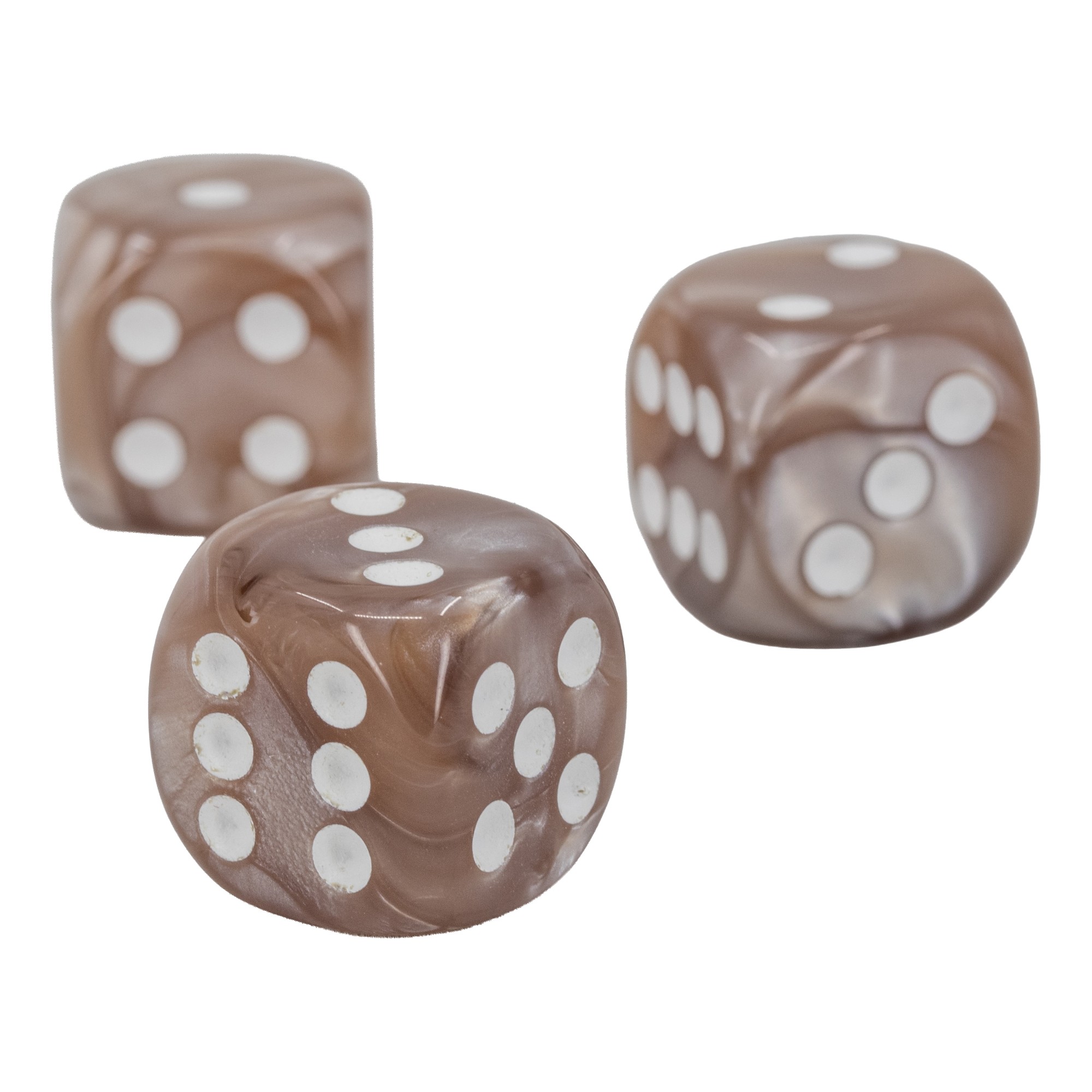 22mm W6 Würfel in beige / weiß
