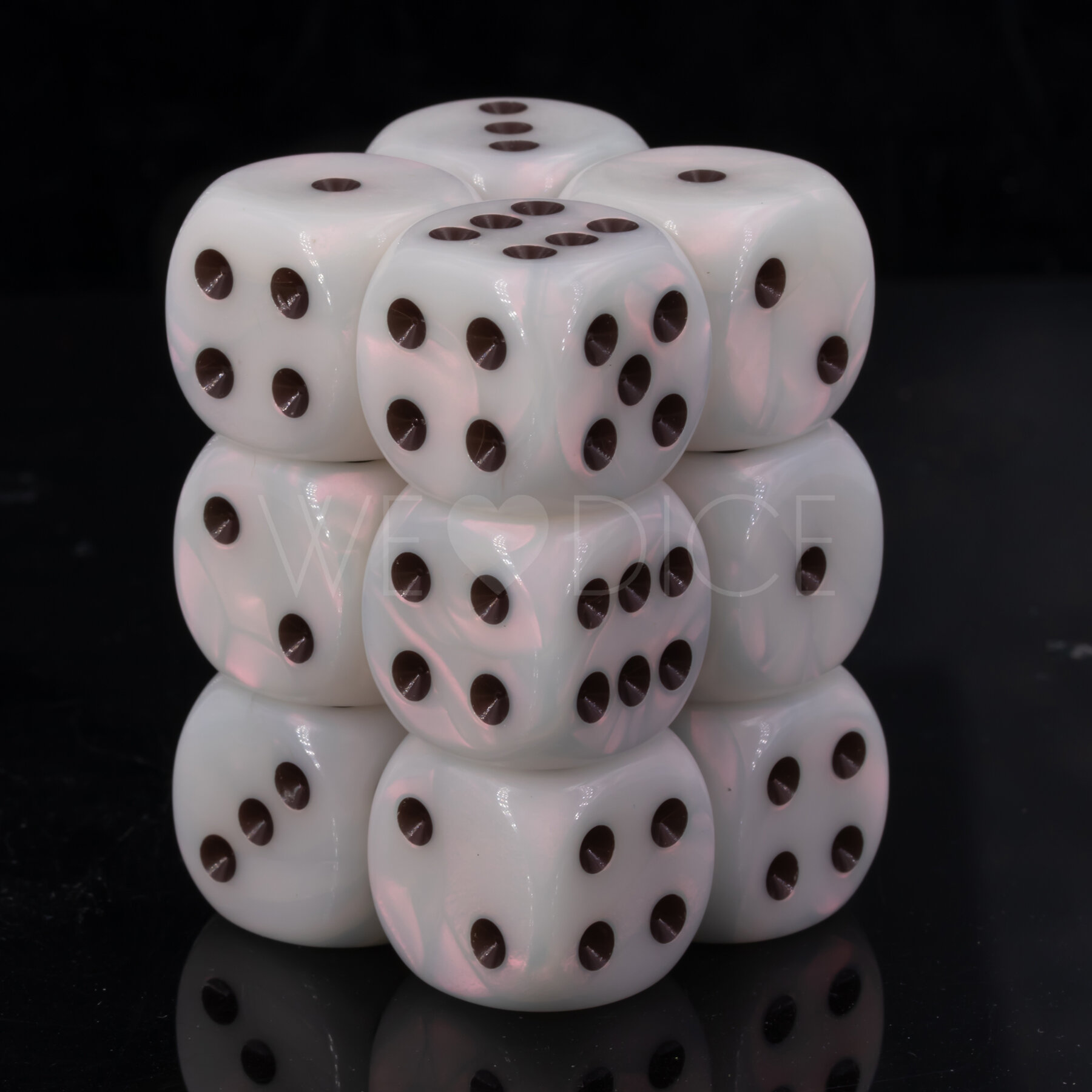 weiß / schwarz 18mm W6 Set (12 Stück)