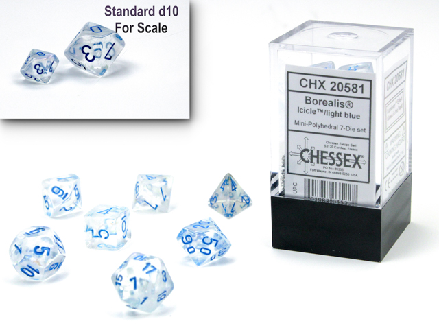Borealis Mini-hedral Polyhedral Icicle™ / light blue   7-DieSet
