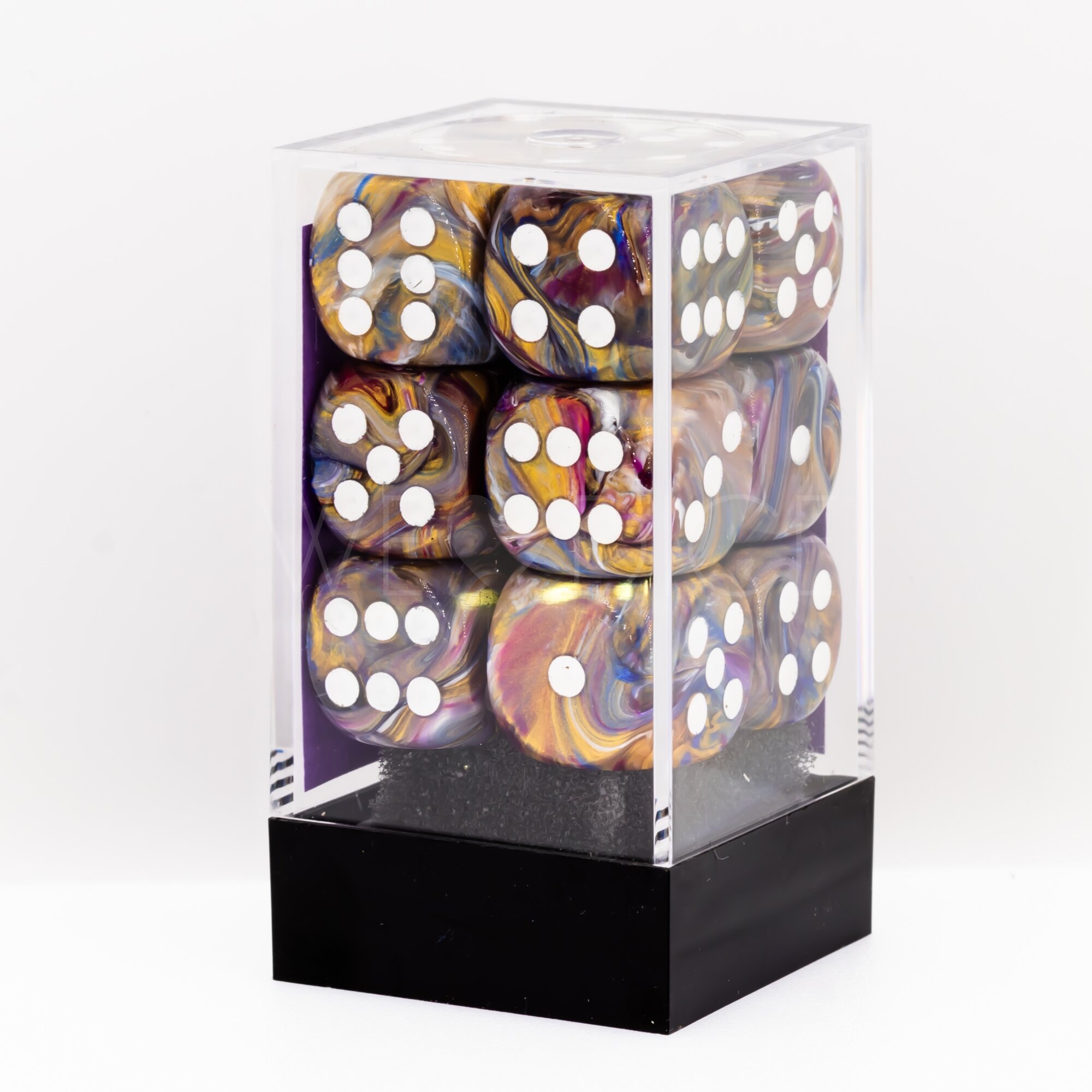 Festive® Circus / Schwarz 16mm W6 Würfel Set (12 Würfel)