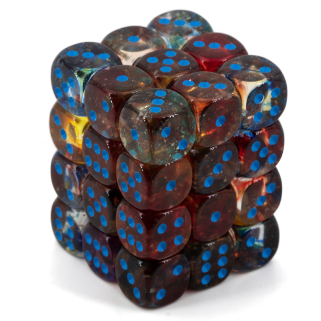 Nebula® Primary / blau 12mm W6 Würfel Set (36 Würfel)