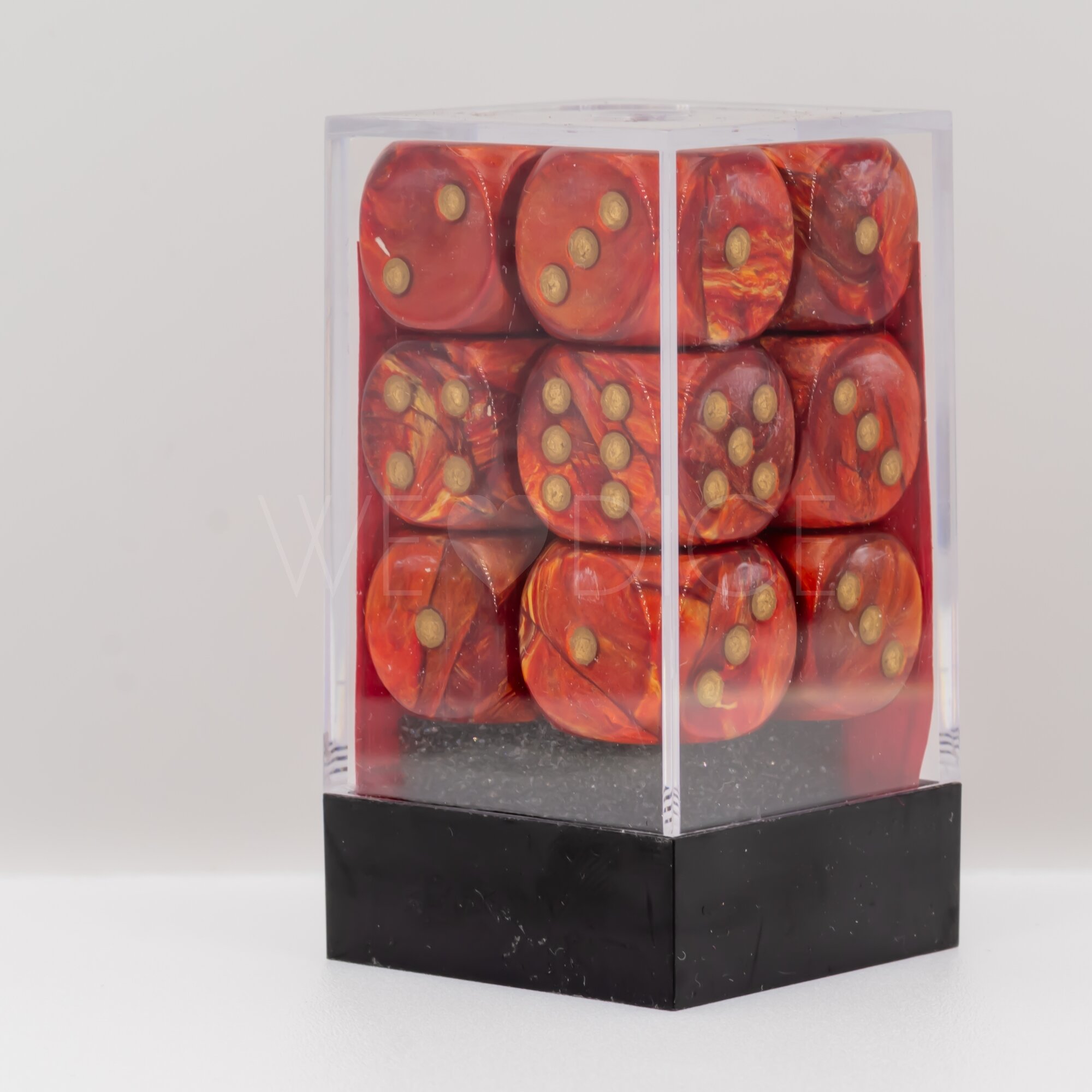 Scarab® Scarlet / Gold 16mm W6 Würfel Set (12 Würfel)