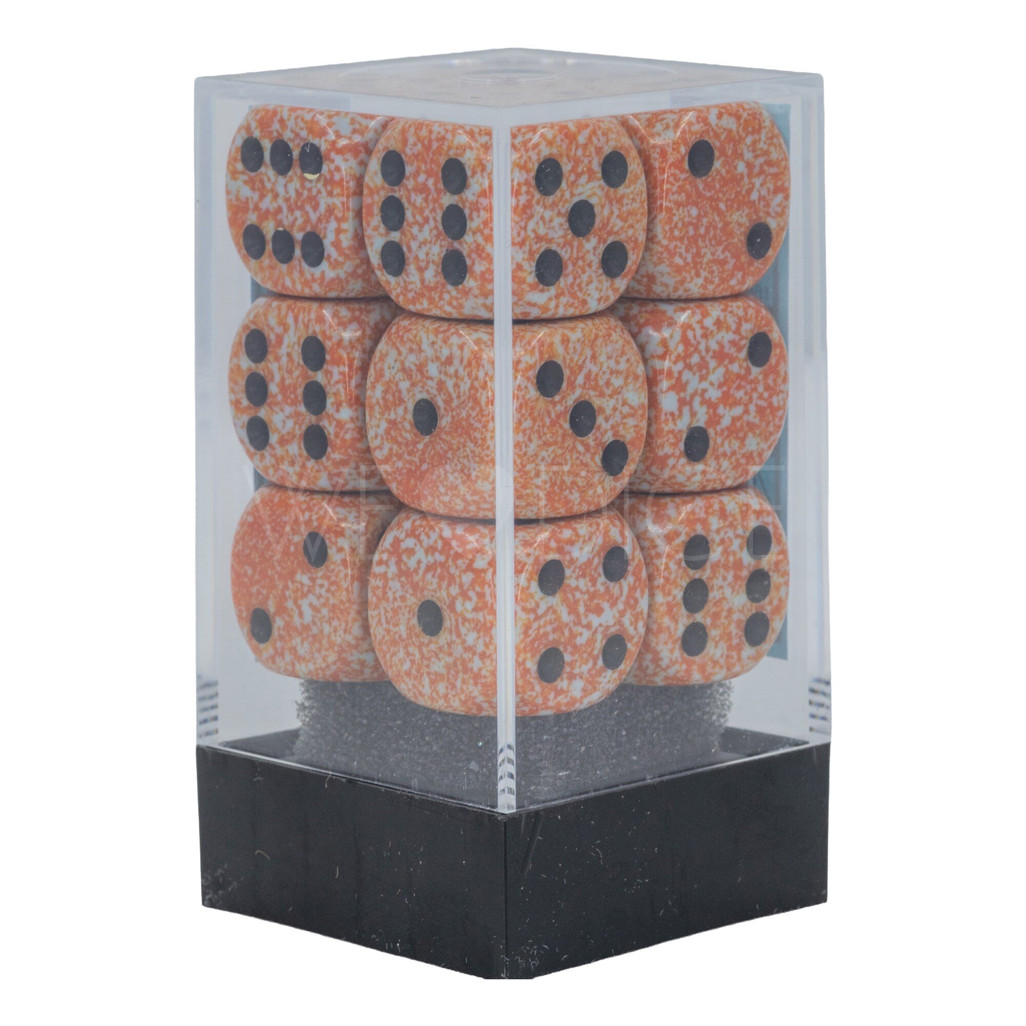 Speckled® Rust / black 16mm W6 Würfel Set (12 Würfel)