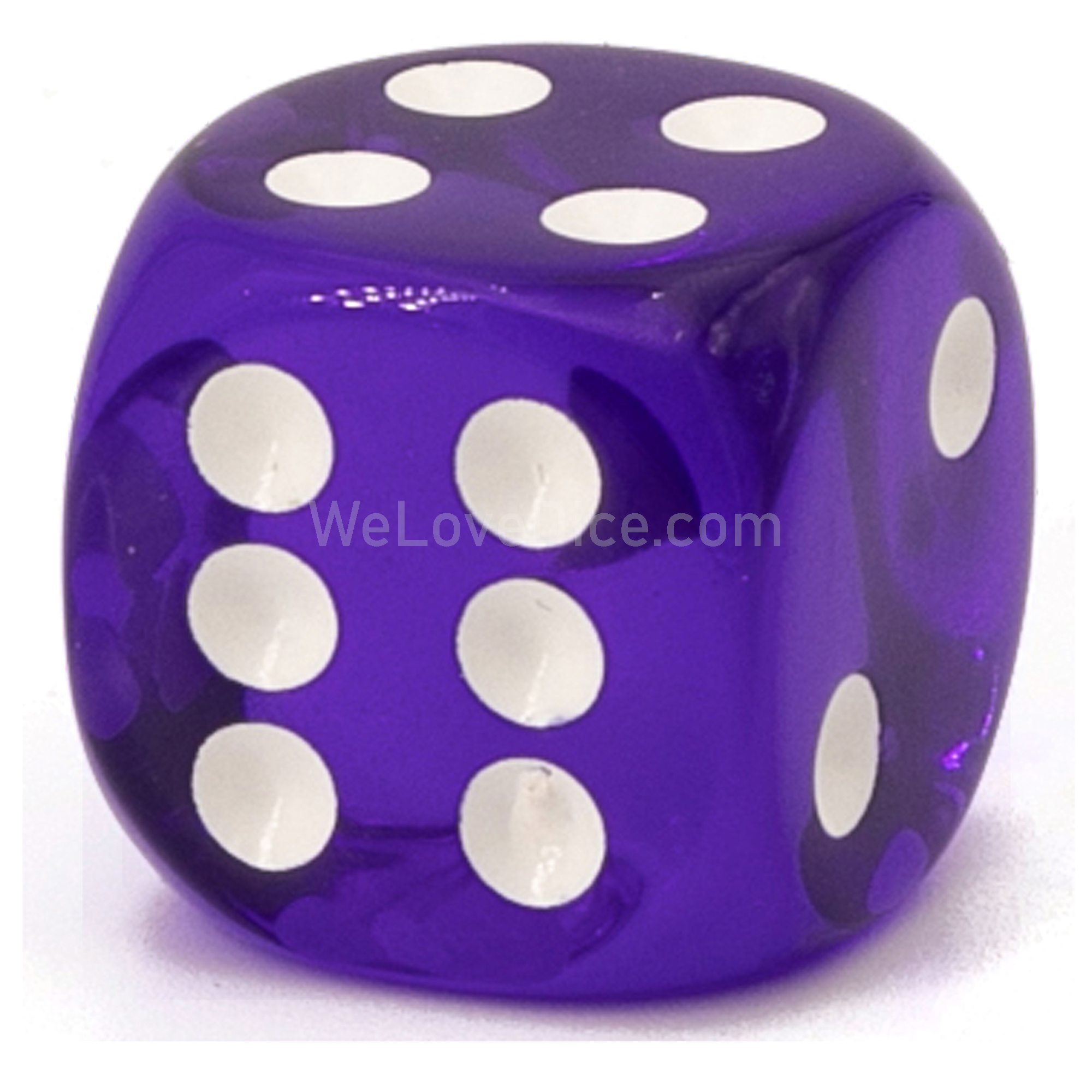 25mm W6 Würfel in lila / weiß