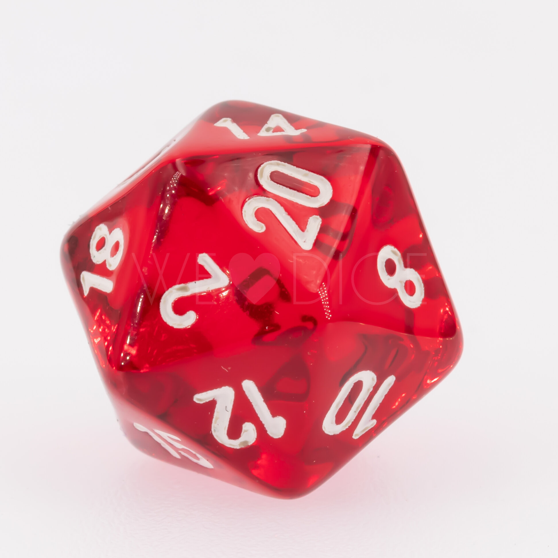 Transparent Rot / weiß  W20