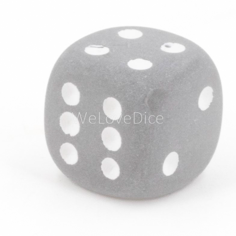 16mm W6 Würfel in Grau / Weiß Matt