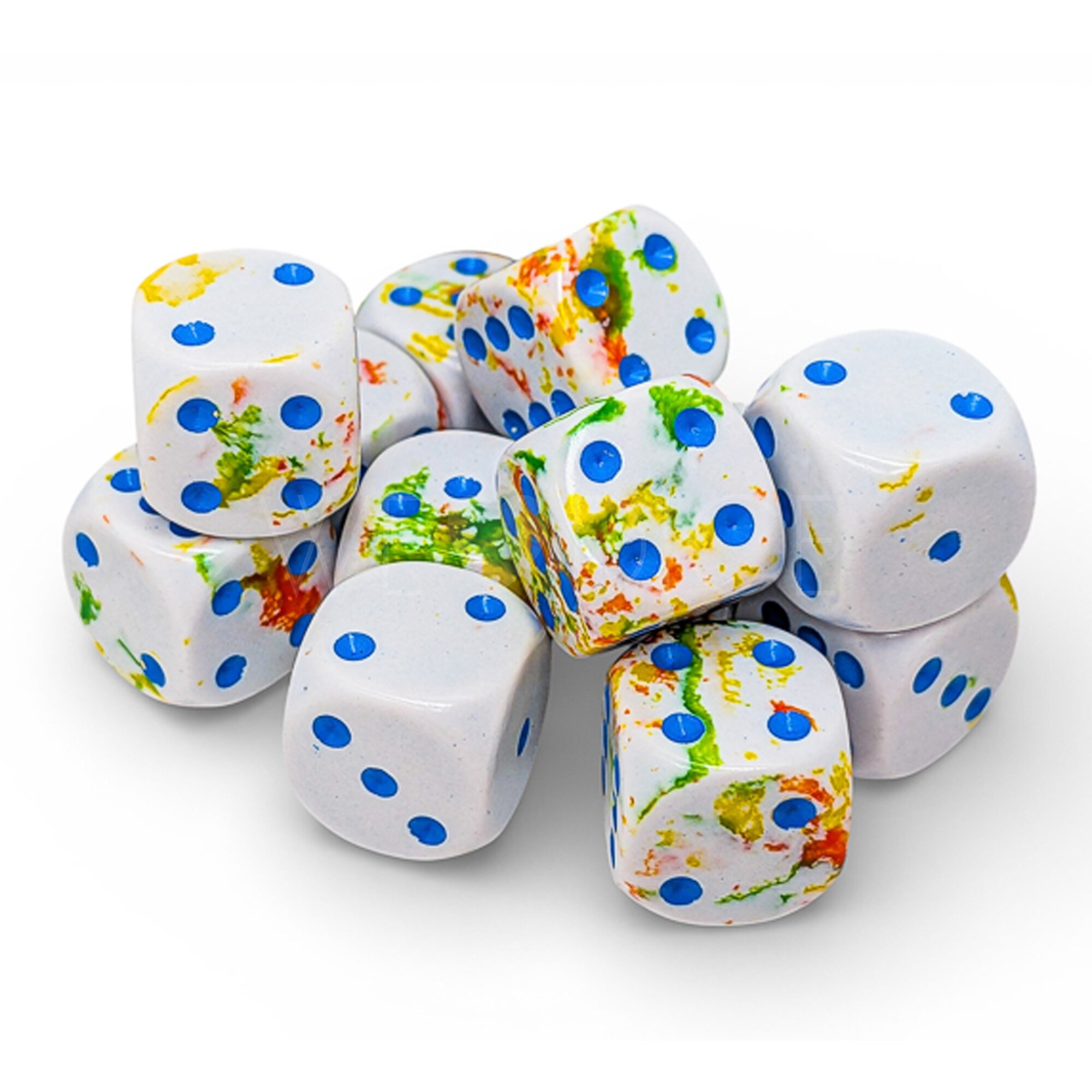 Brush™ Breezy™ / blue 16mm W6 Würfel Set (12 Würfel)
